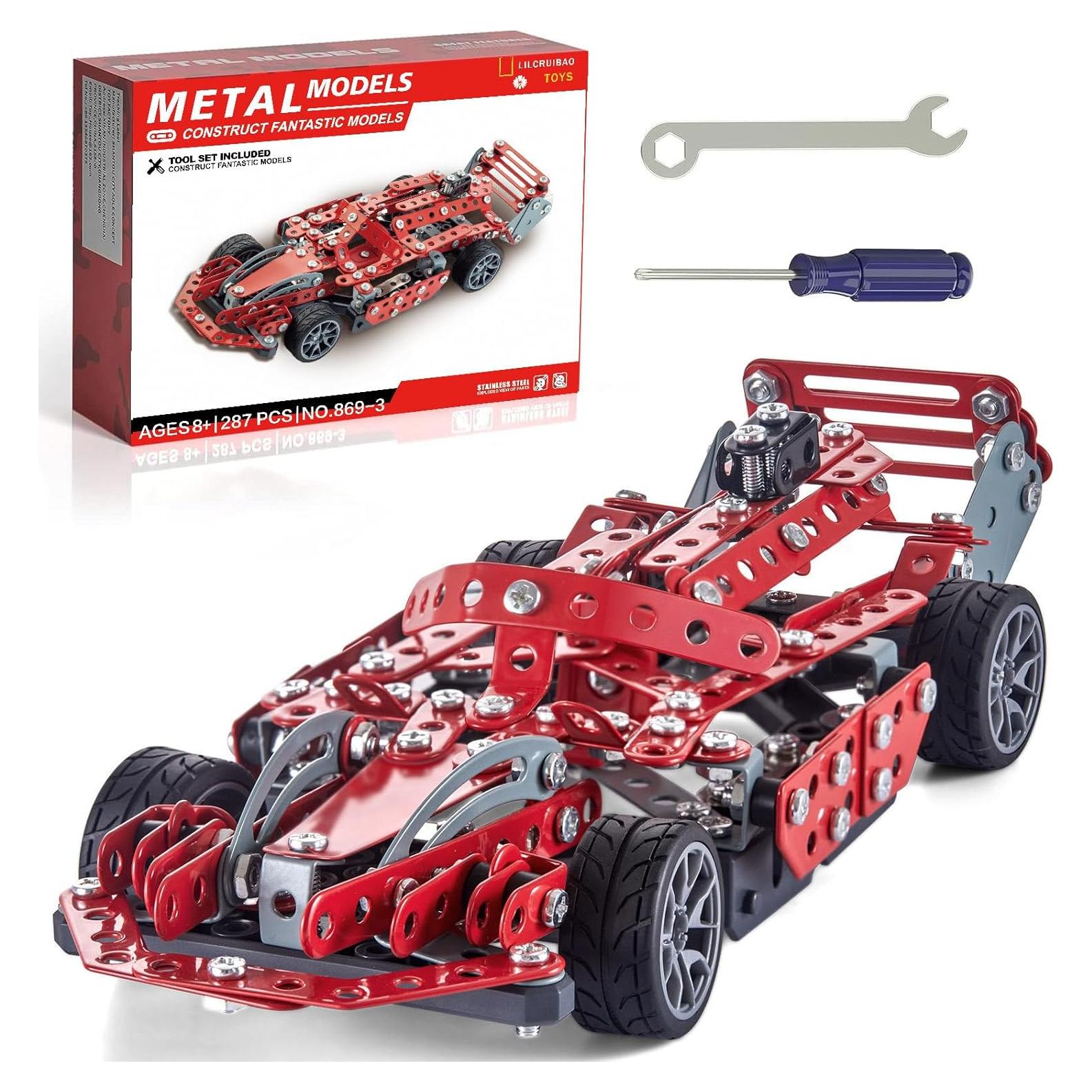 Kit de Construcción Coche Rojo LILCRUIBAO 287 Piezas STEM