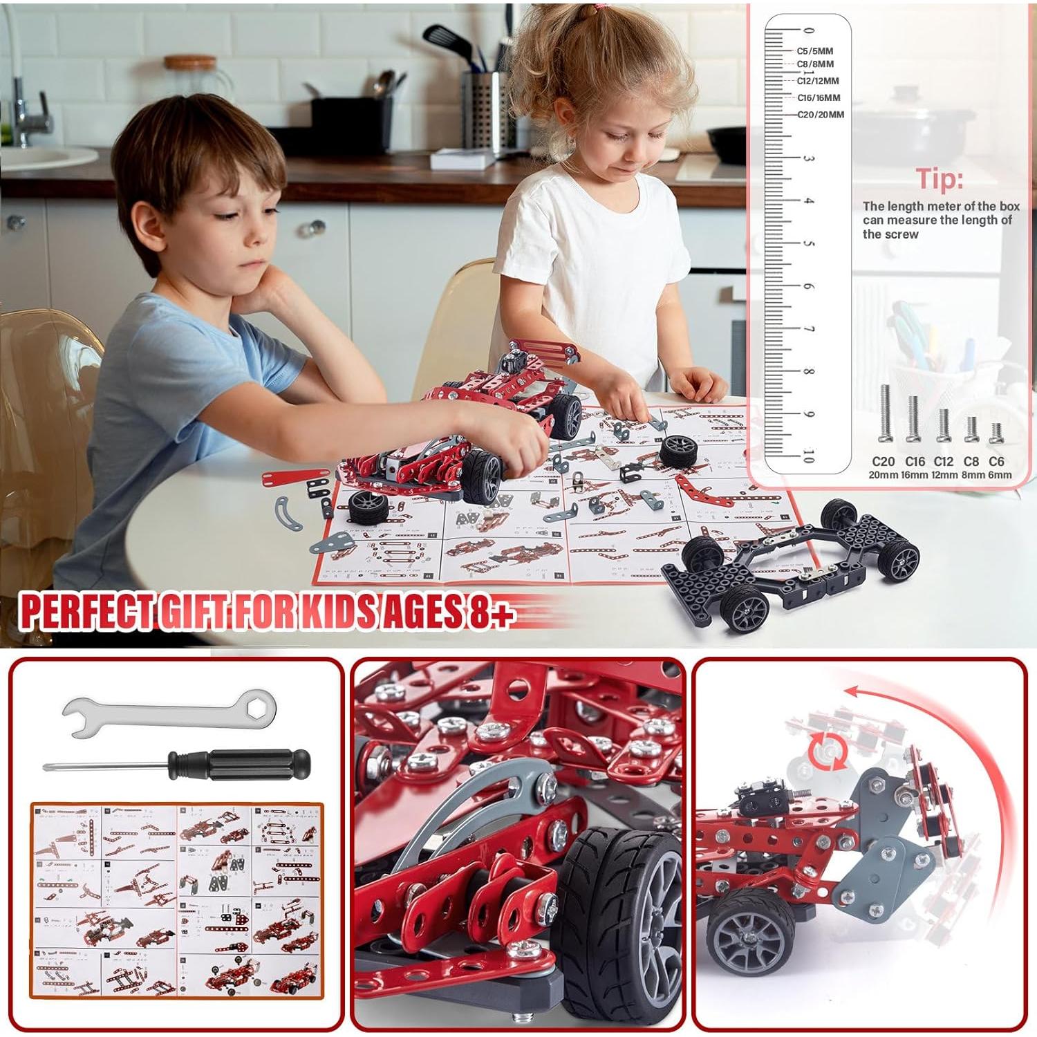 Kit de Construcción Coche Rojo LILCRUIBAO 287 Piezas STEM