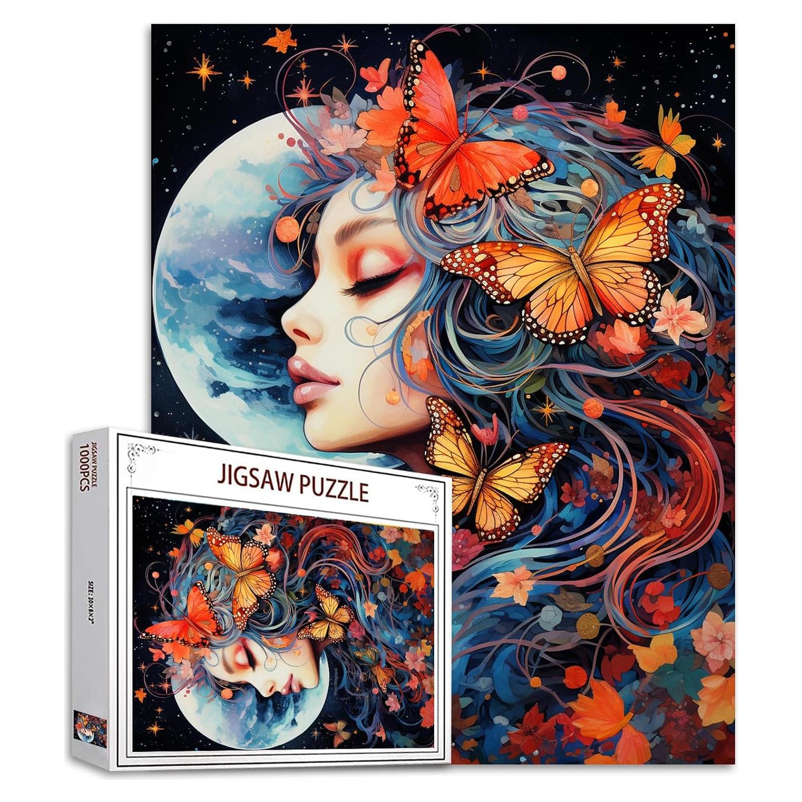 Rompecabezas 1000 Piezas Tucocoo Chica Mariposa 70x50cm