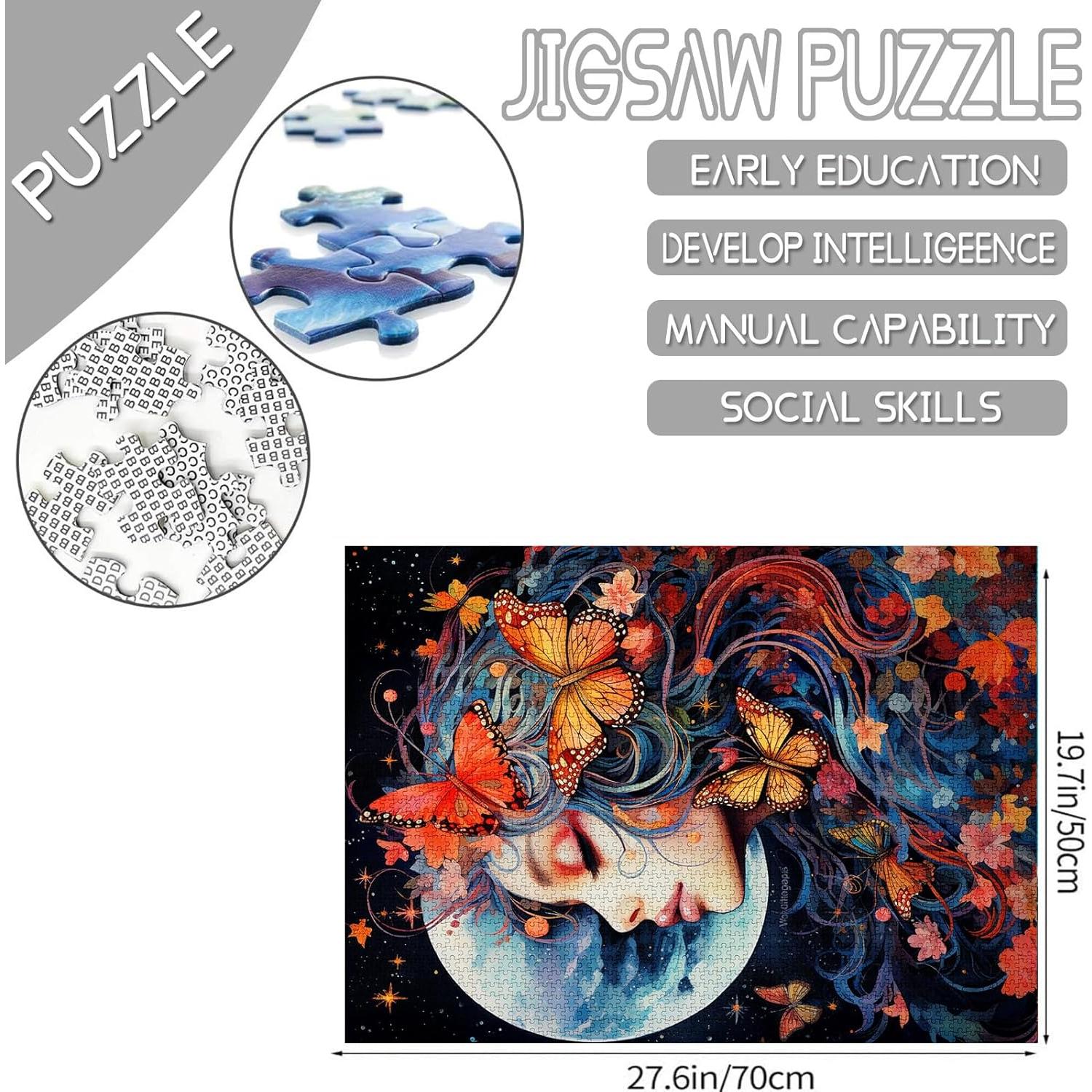 Rompecabezas 1000 Piezas Tucocoo Chica Mariposa 70x50cm