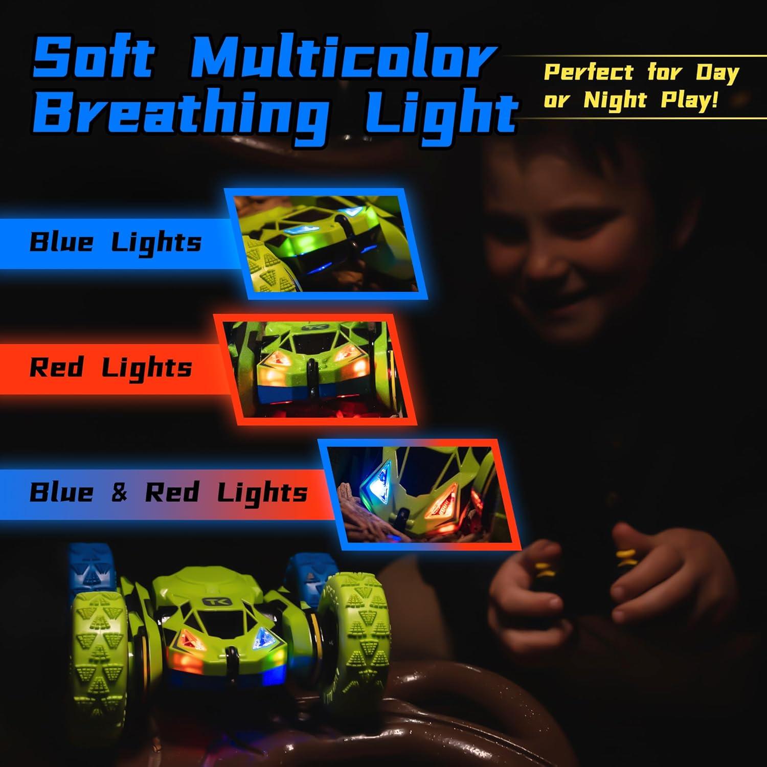 Coche RC Acrobacias Threeking TK-NB28A11 Verde y Azul