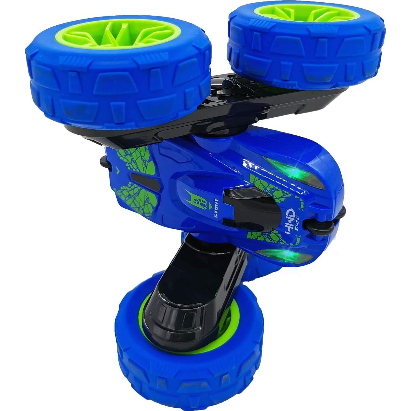 Coche RC Acrobacias Threeking Doble Lado Luces 15x16x7cm