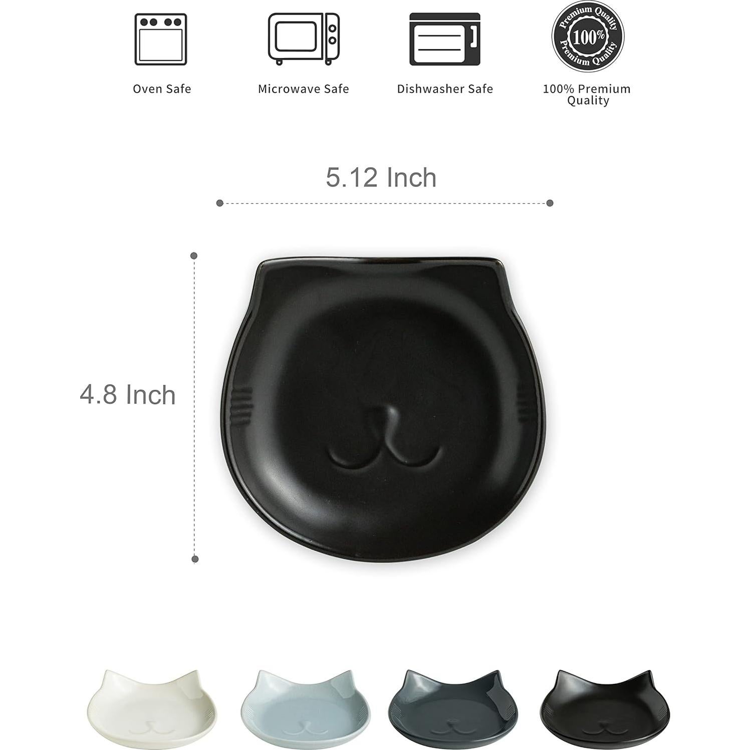 Soporte para cuchara de cerámica Miamolo gato negro 13 cm