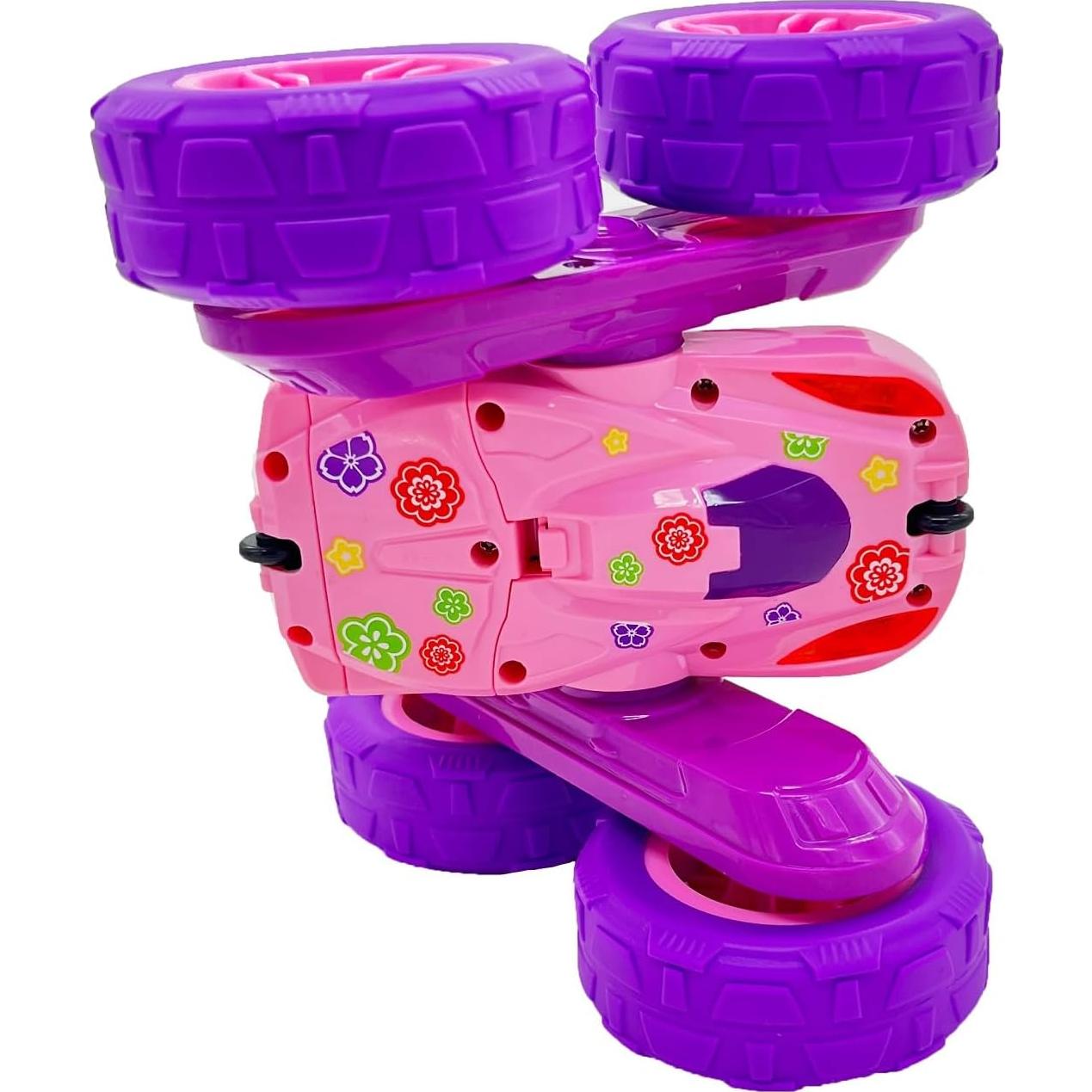 Coche Acrobacias RC Threeking Rosa Doble Cara 0.56 kg