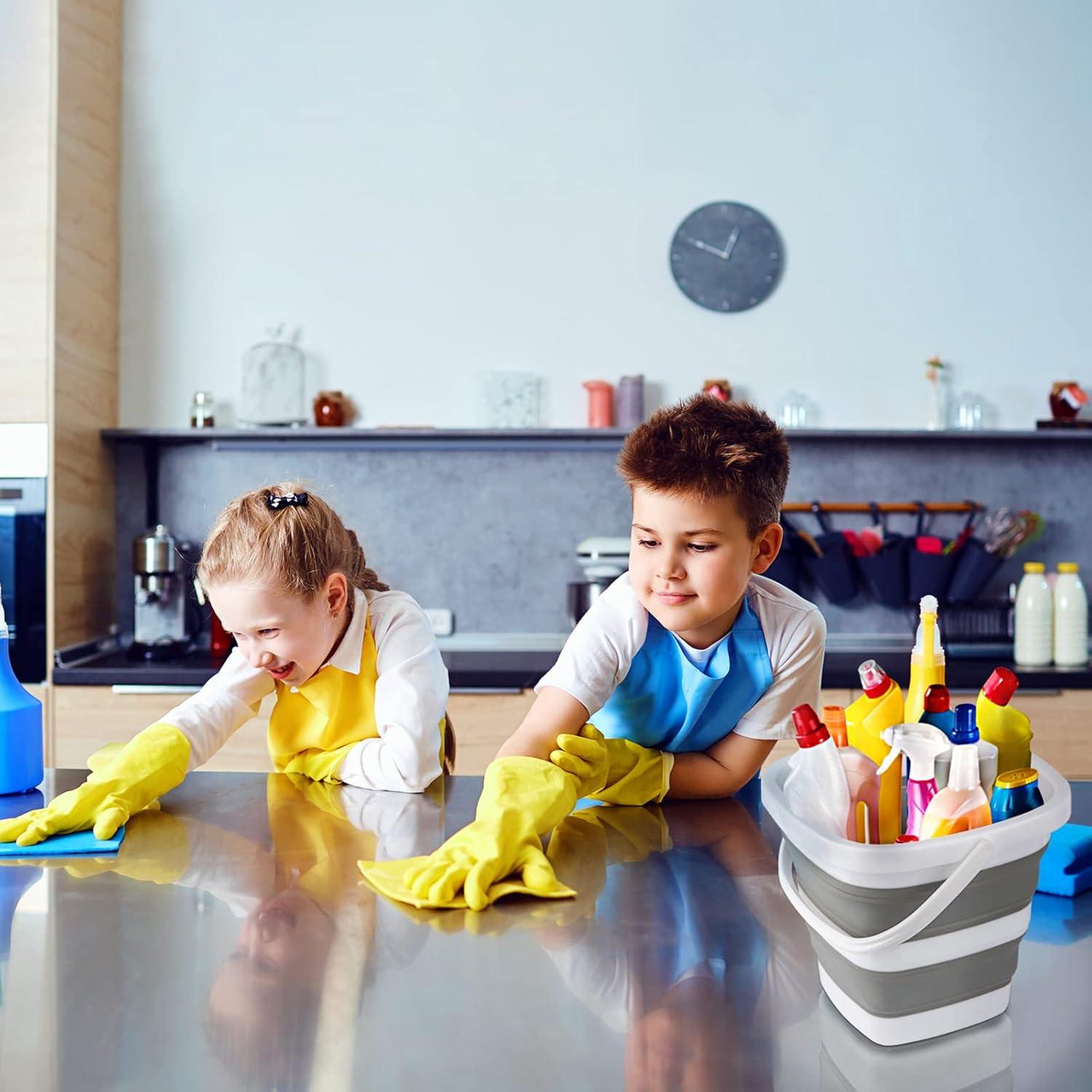 Cubeta Plegable Craftend 5L Gris para Limpieza y Camping