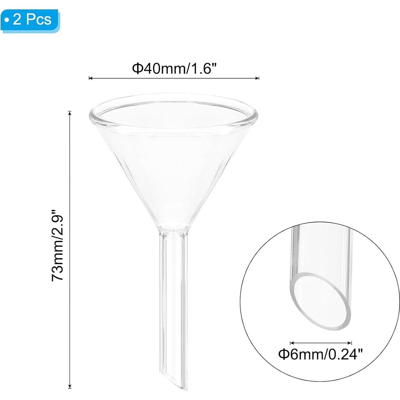 Embudo de Vidrio Borosilicato PATIKIL 40mm - Paquete de 2