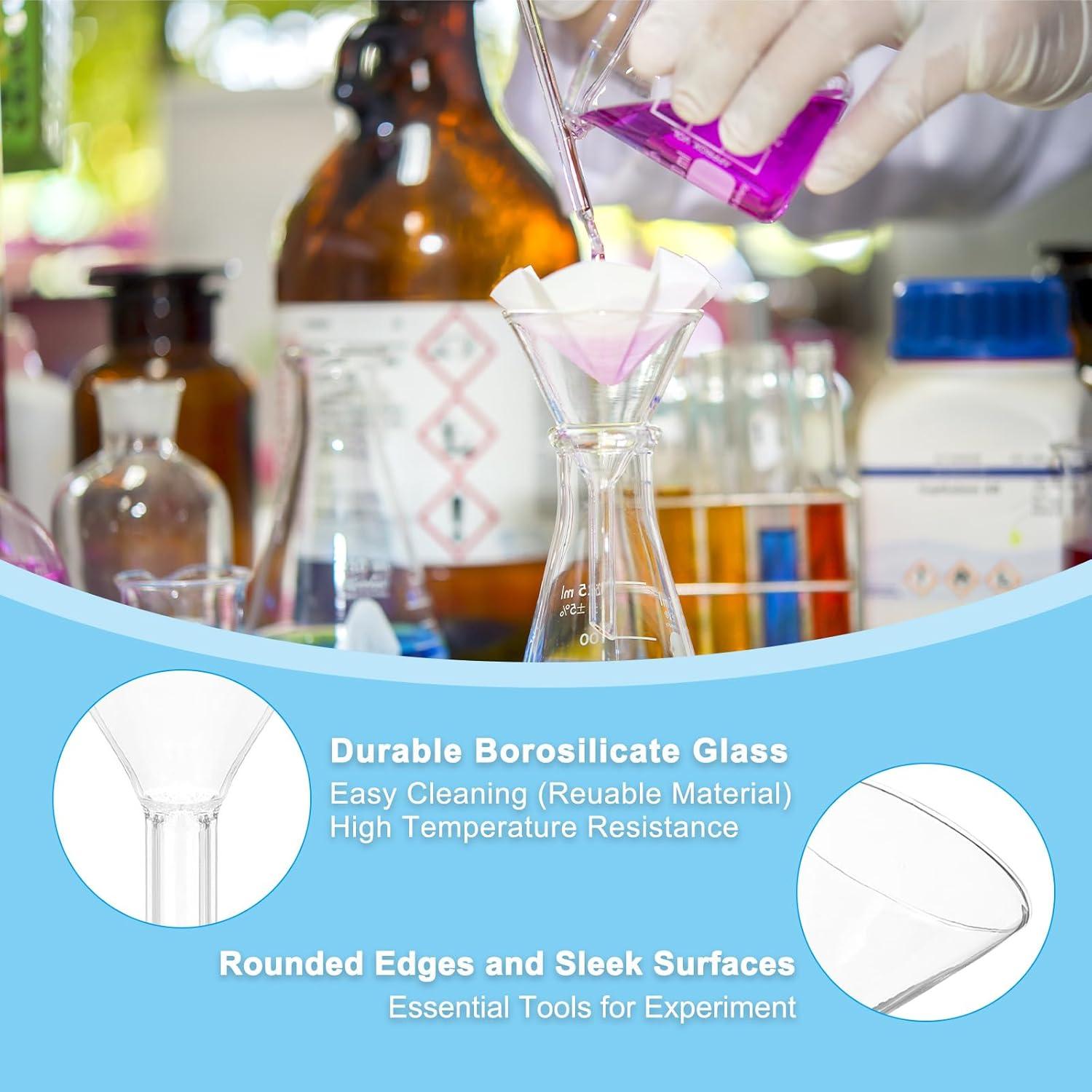 Embudo de Vidrio Borosilicato PATIKIL 40mm - Paquete de 2