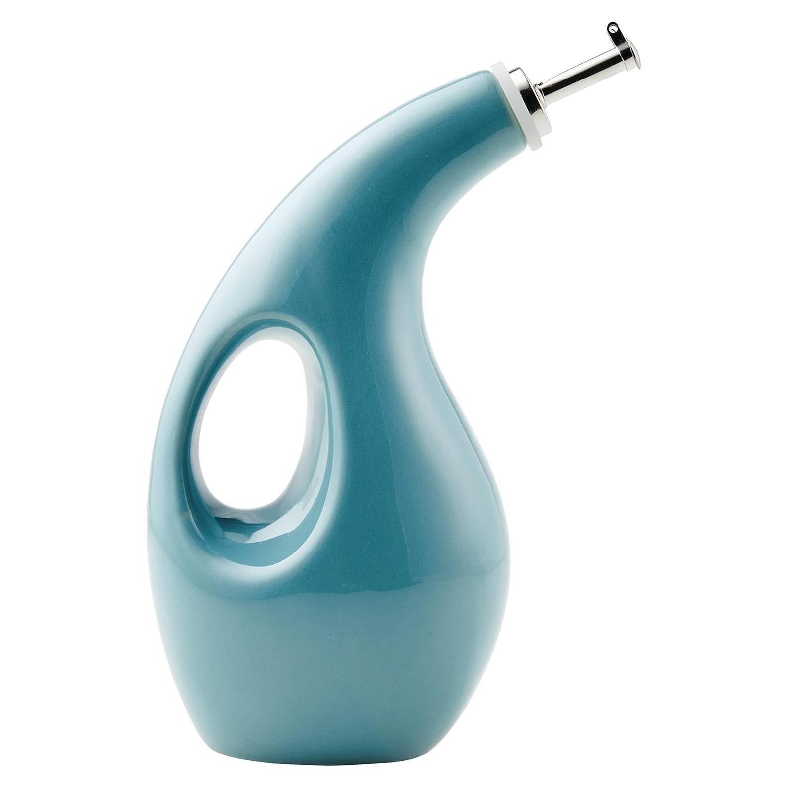 Botella de Cerámica Rachael Ray 48467 para Aceite y Vinagre 0.71L Azul
