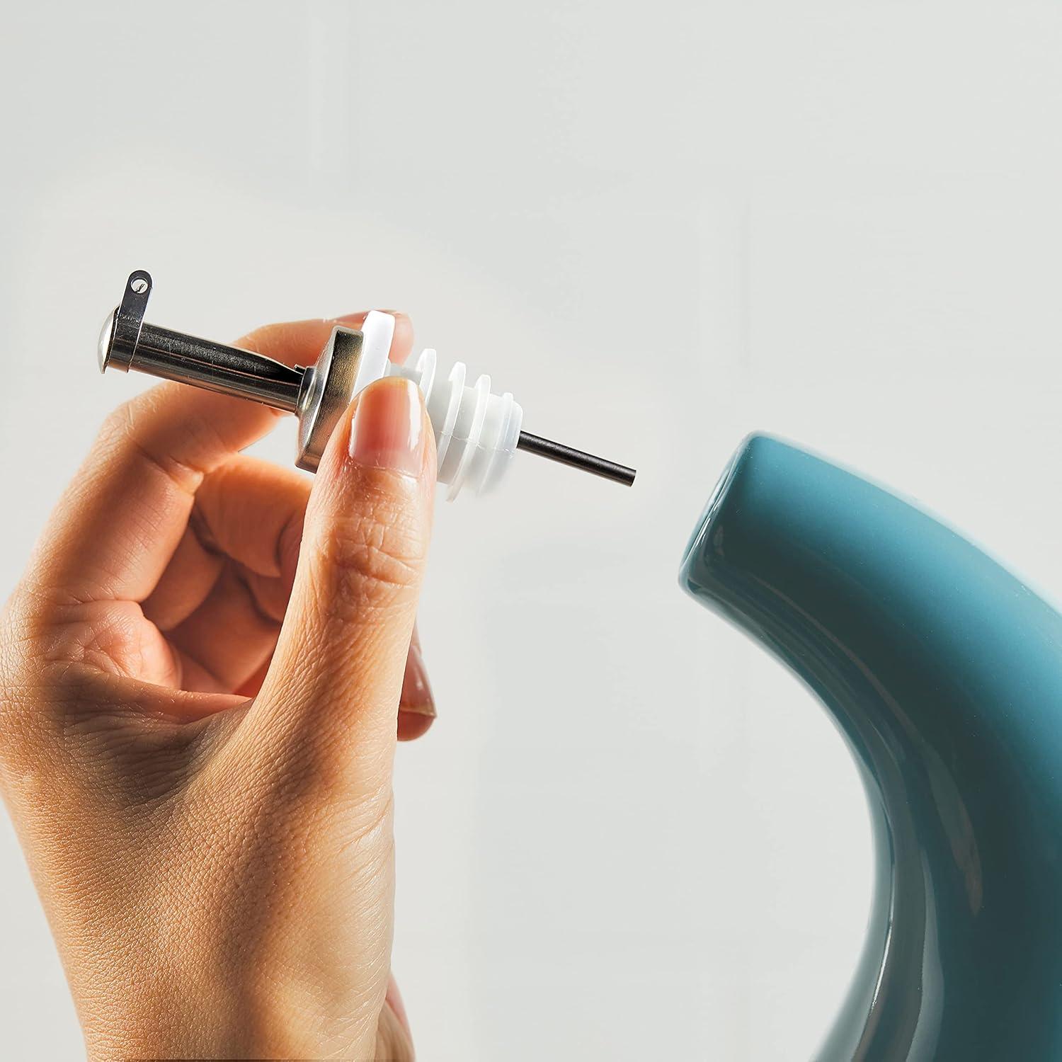 Botella de Cerámica Rachael Ray 48467 para Aceite y Vinagre 0.71L Azul