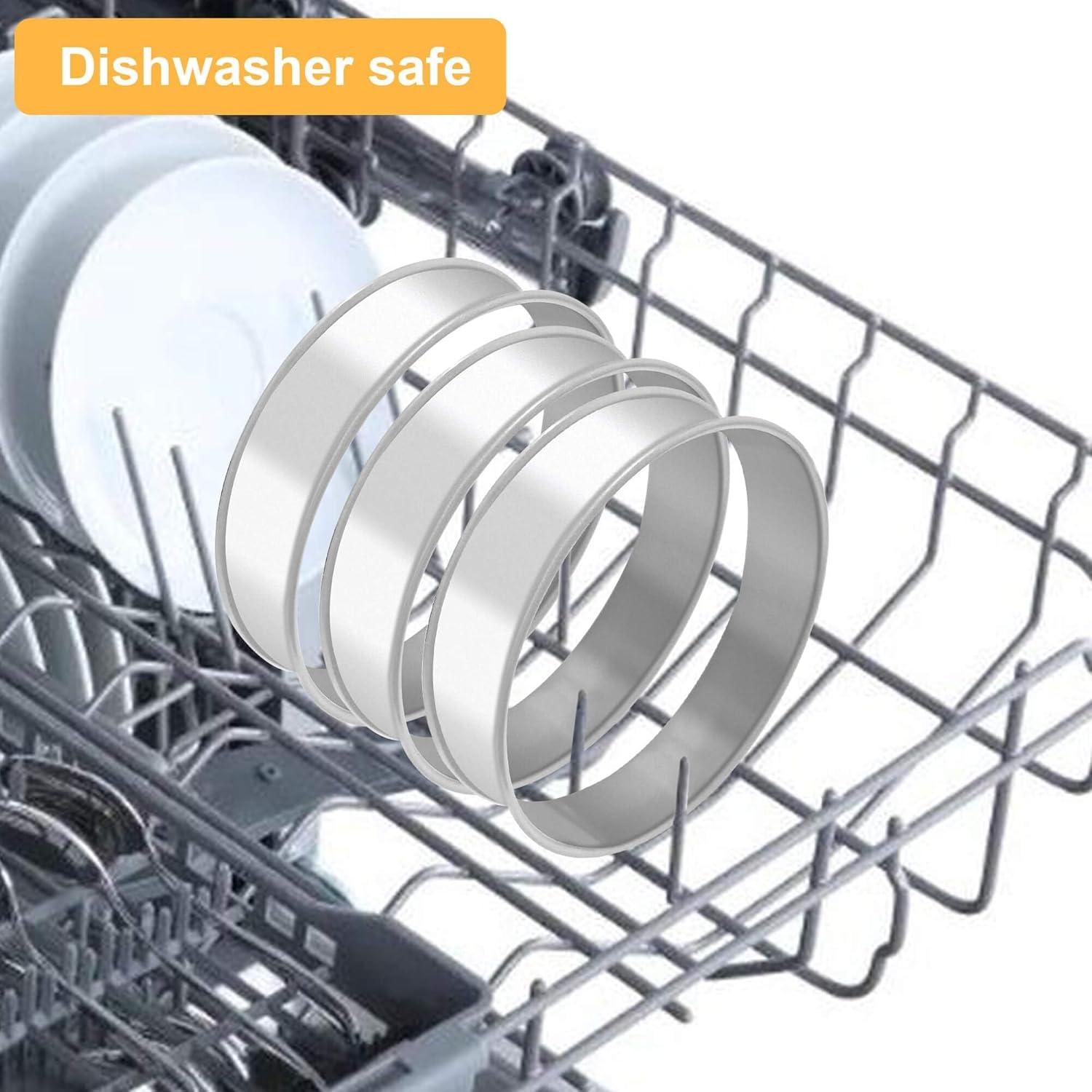 Juego de 8 Anillos de Muffin BaokiTook 10.16cm y 8cm Acero Inoxidable