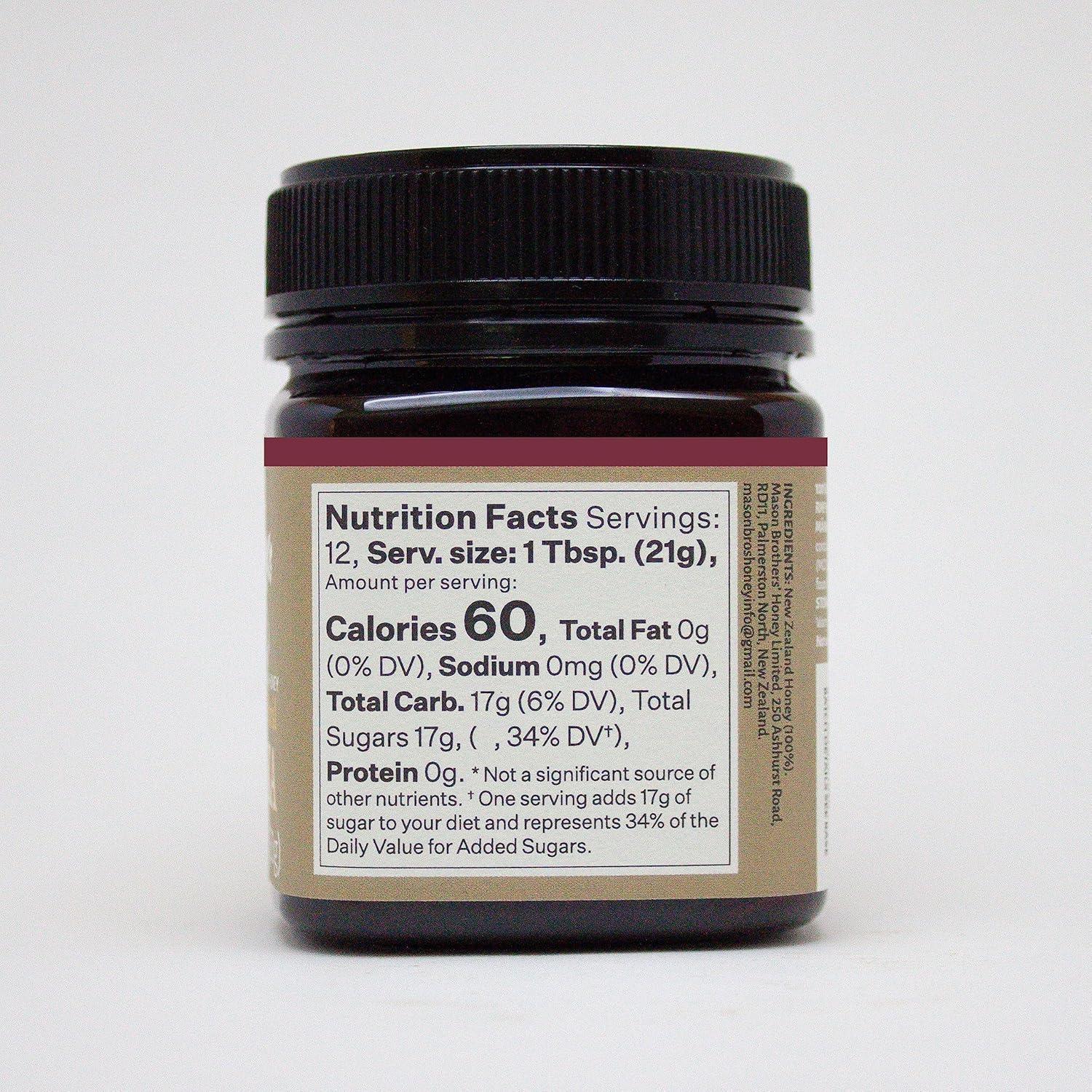 Miel Cruda de Manuka MGO 514+ Mason Brothers 248g Nueva Zelanda