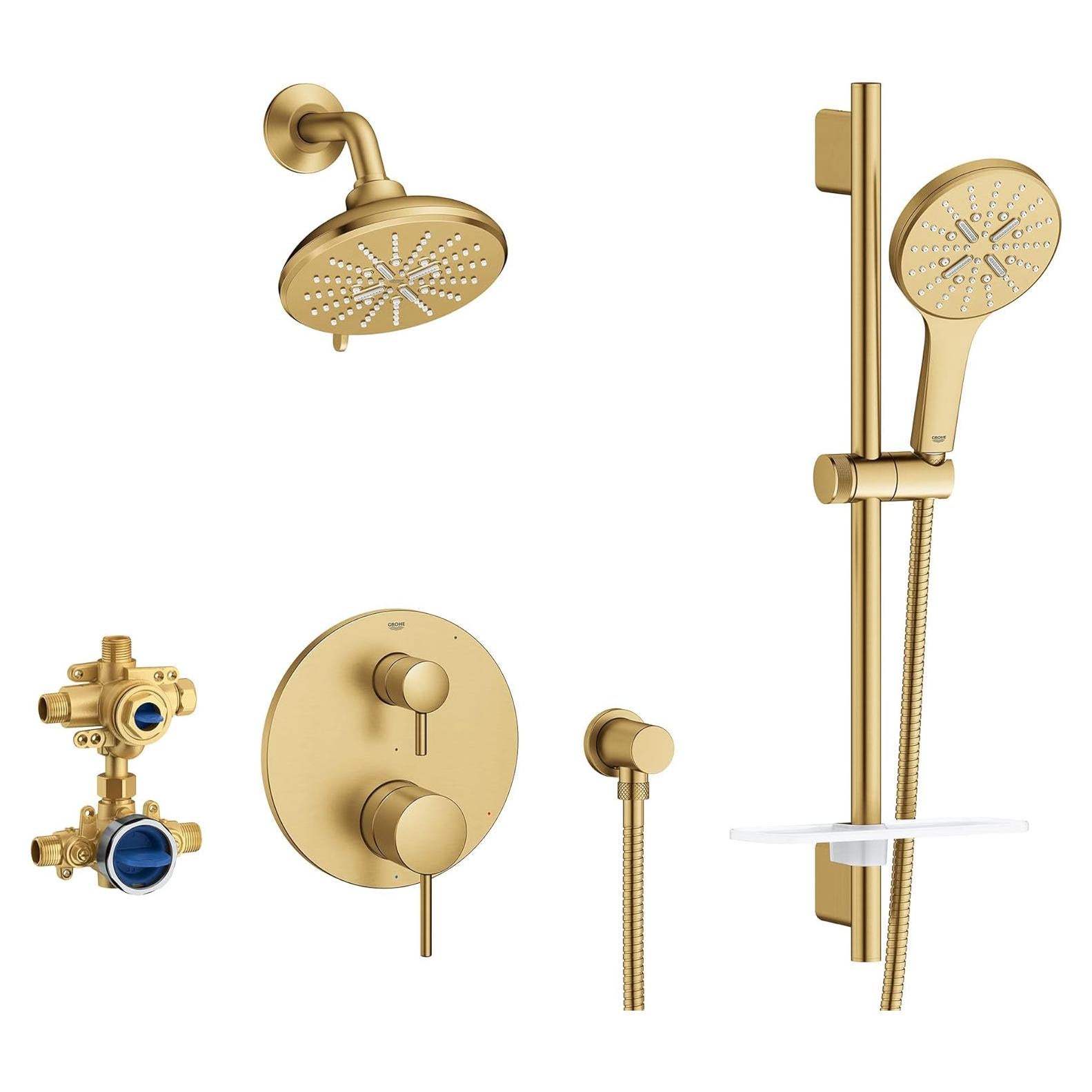 Juego de Ducha Grohe 29431GN0 Timeless Brushed Cool Sunrise