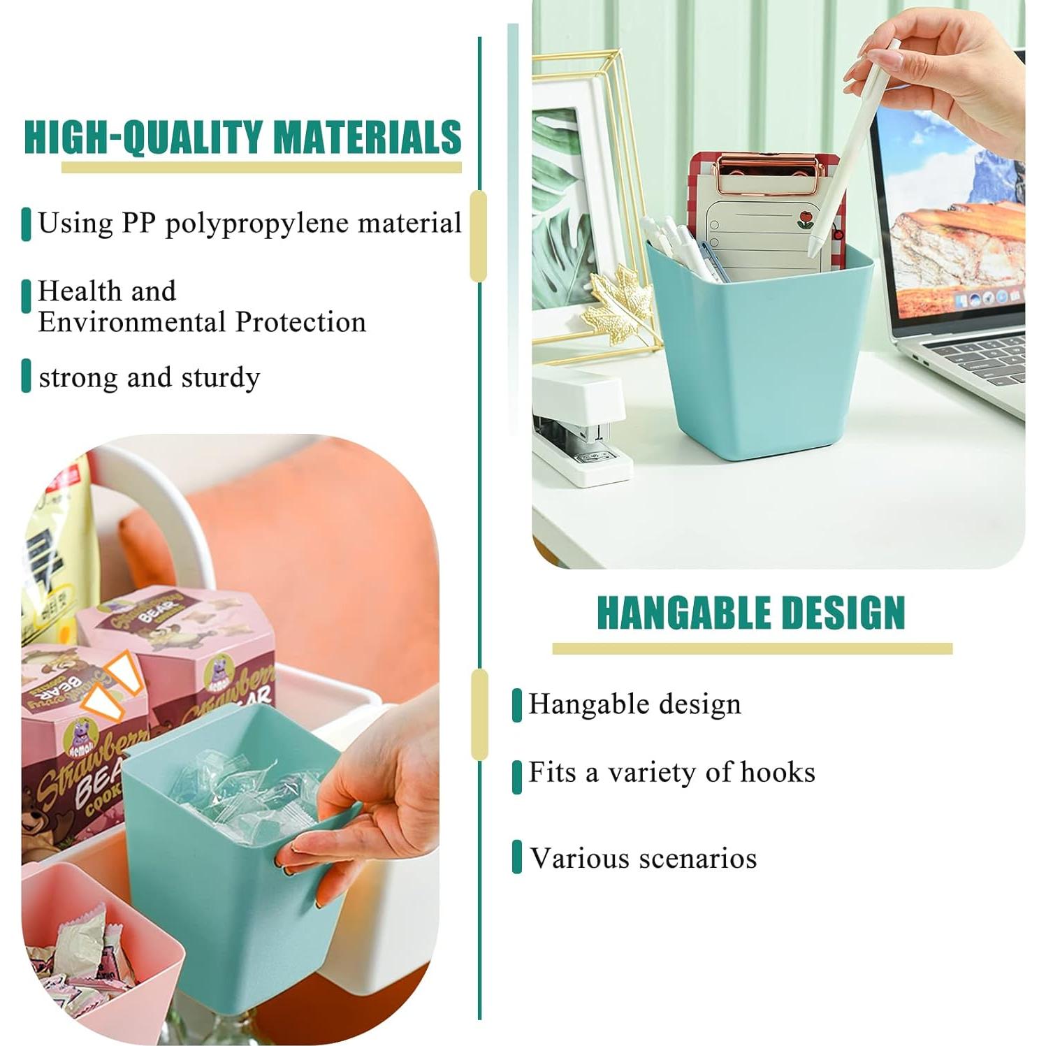 6 Soportes de Taza Colgantes FMOACEN Azul Cian Organizador