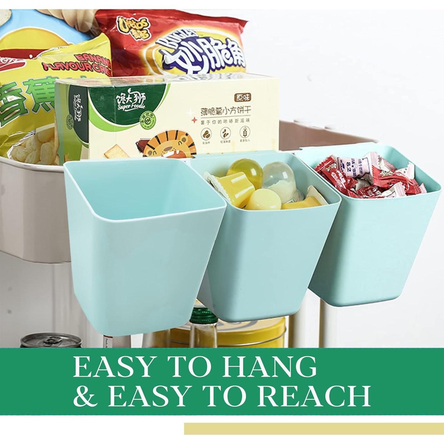 6 Soportes de Taza Colgantes FMOACEN Azul Cian Organizador