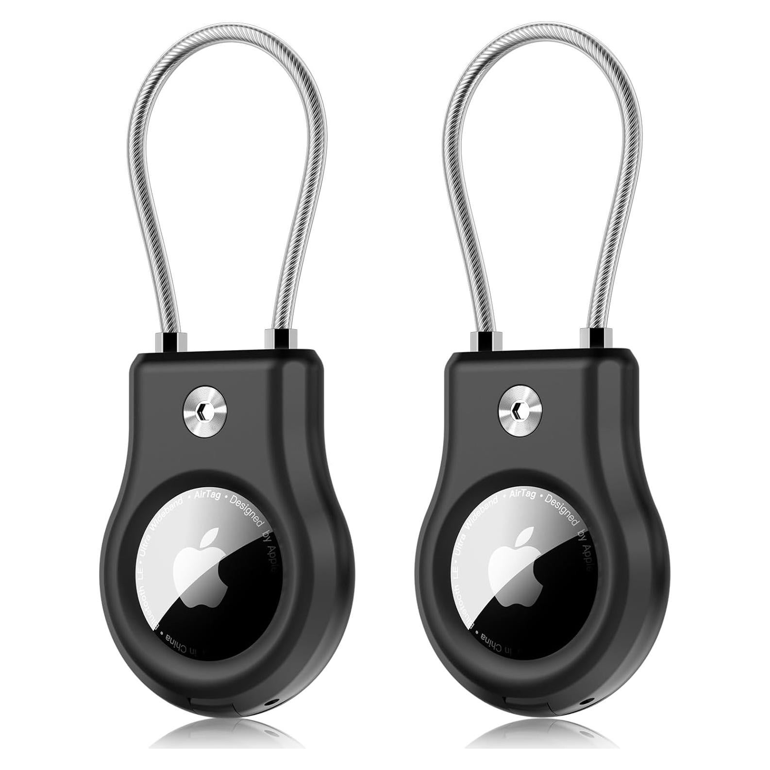 Soporte FlyCoco para Apple AirTag - 2 Piezas, Negro