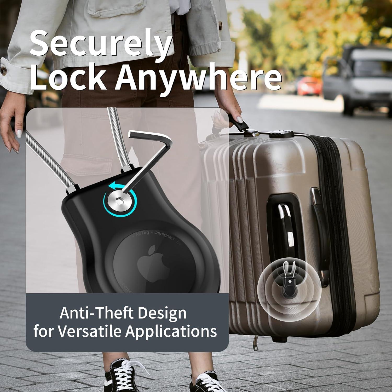 Soporte FlyCoco para Apple AirTag - 2 Piezas, Negro