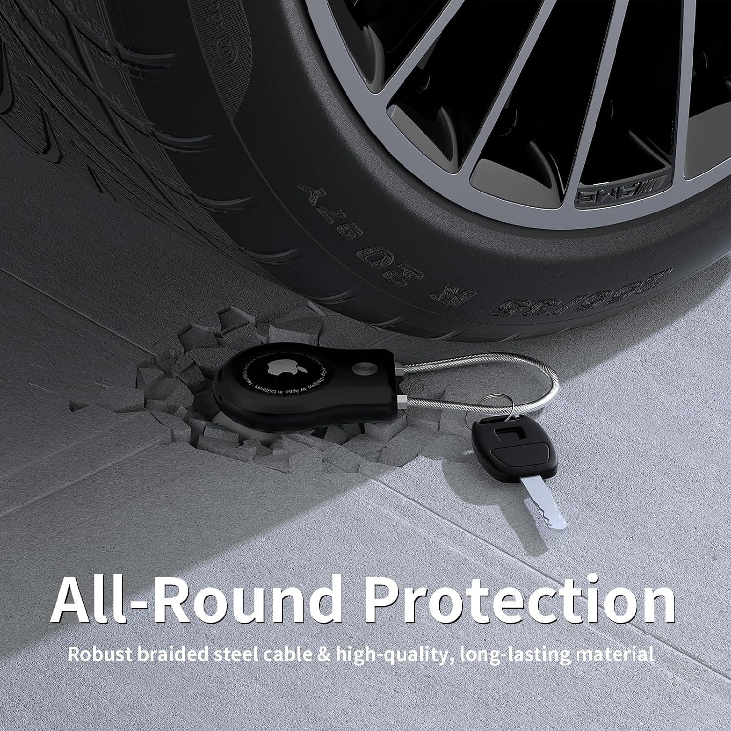 Soporte FlyCoco para Apple AirTag - 2 Piezas, Negro