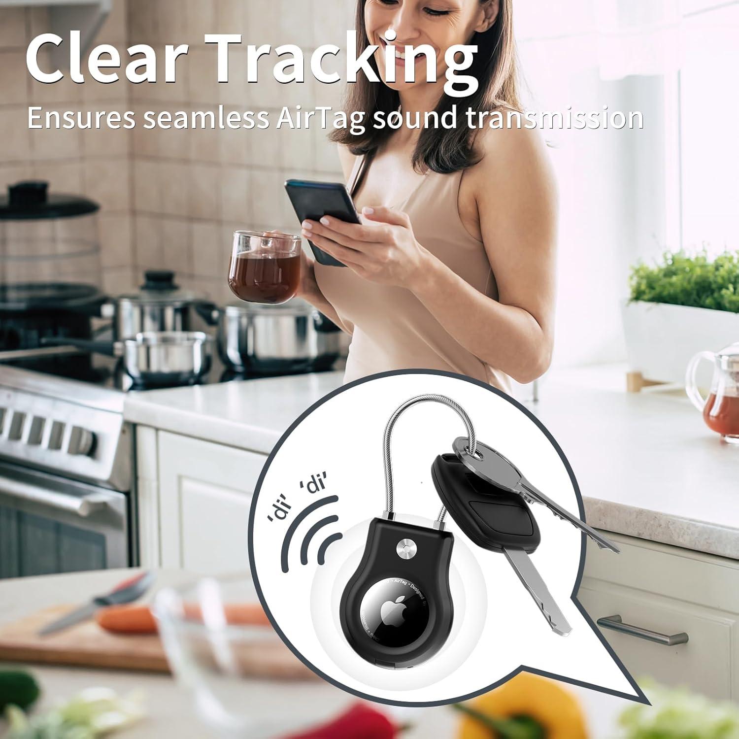 Soporte FlyCoco para Apple AirTag - 2 Piezas, Negro