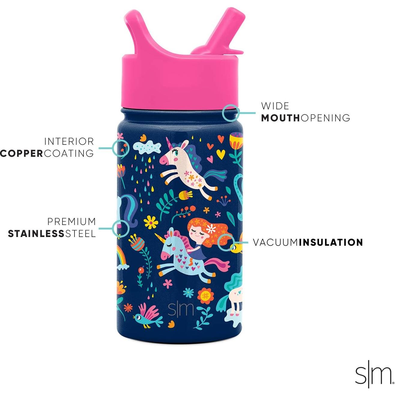 Botella de Agua Aislada Simple Modern 414ml Unicornio