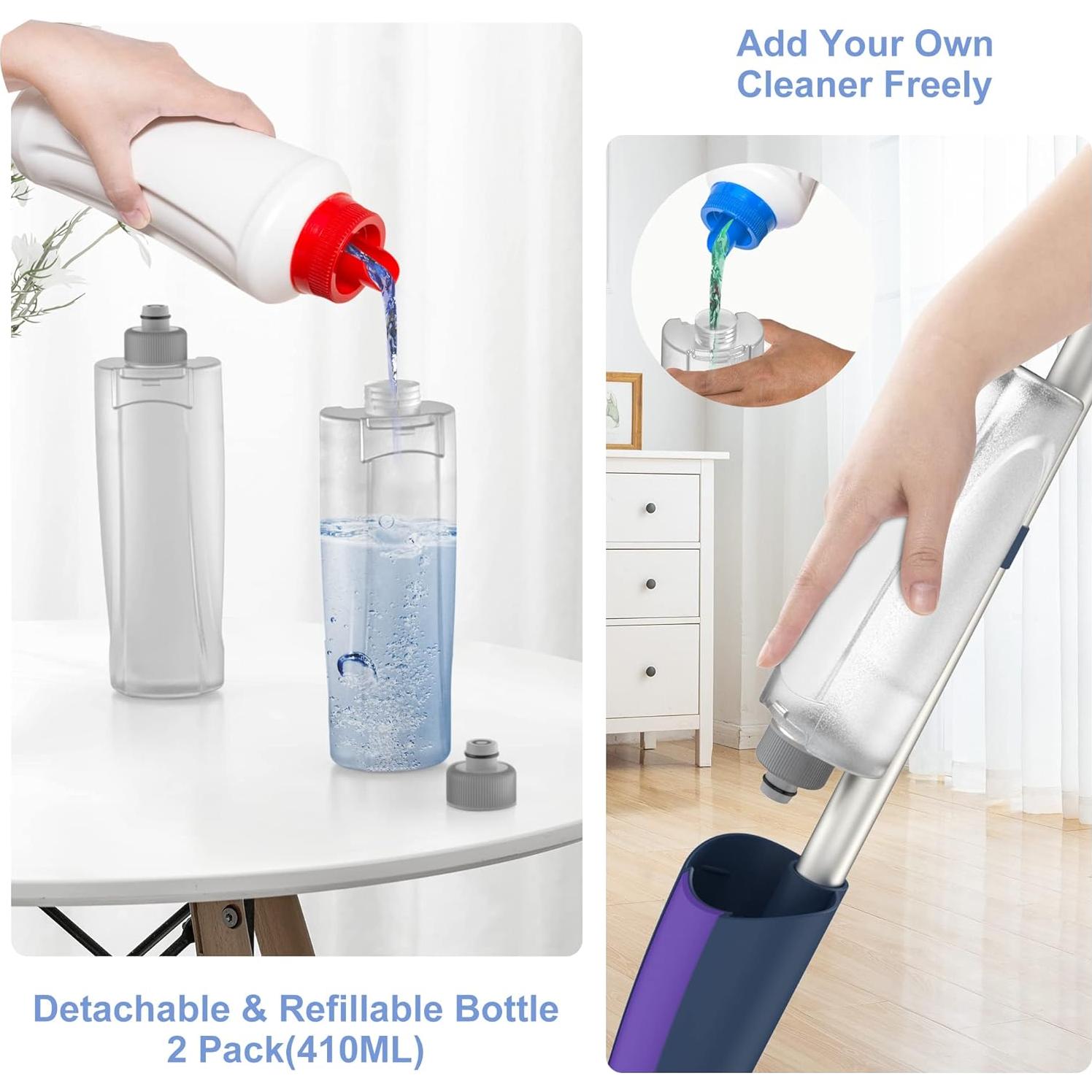 Mopa Spray MEXERRIS con 4 Paños Microfibra y 2 Botellas