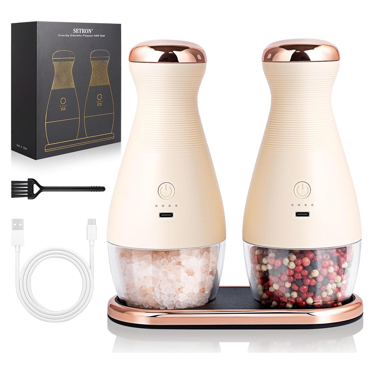 Juego de Molinillos Eléctricos de Sal y Pimienta Setron 2pcs