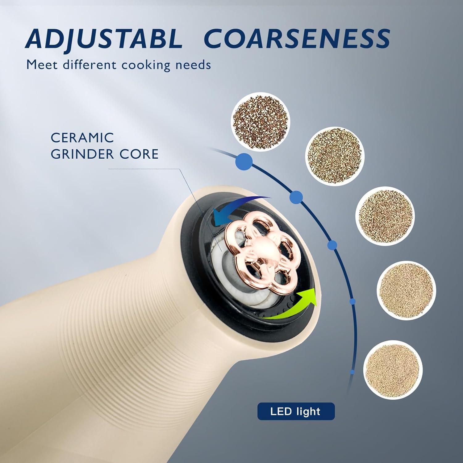 Juego de Molinillos Eléctricos de Sal y Pimienta Setron 2pcs