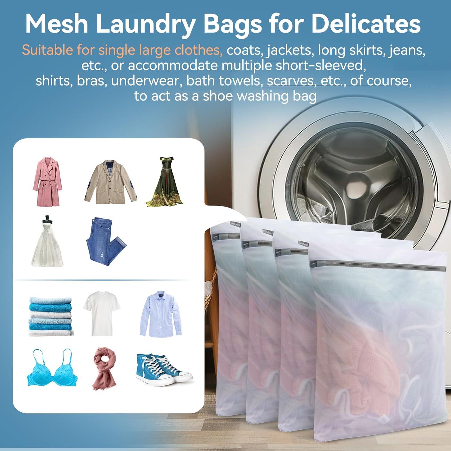 Bolsas de Lavandería de Malla Hoodeet 4 Piezas 40x50 cm