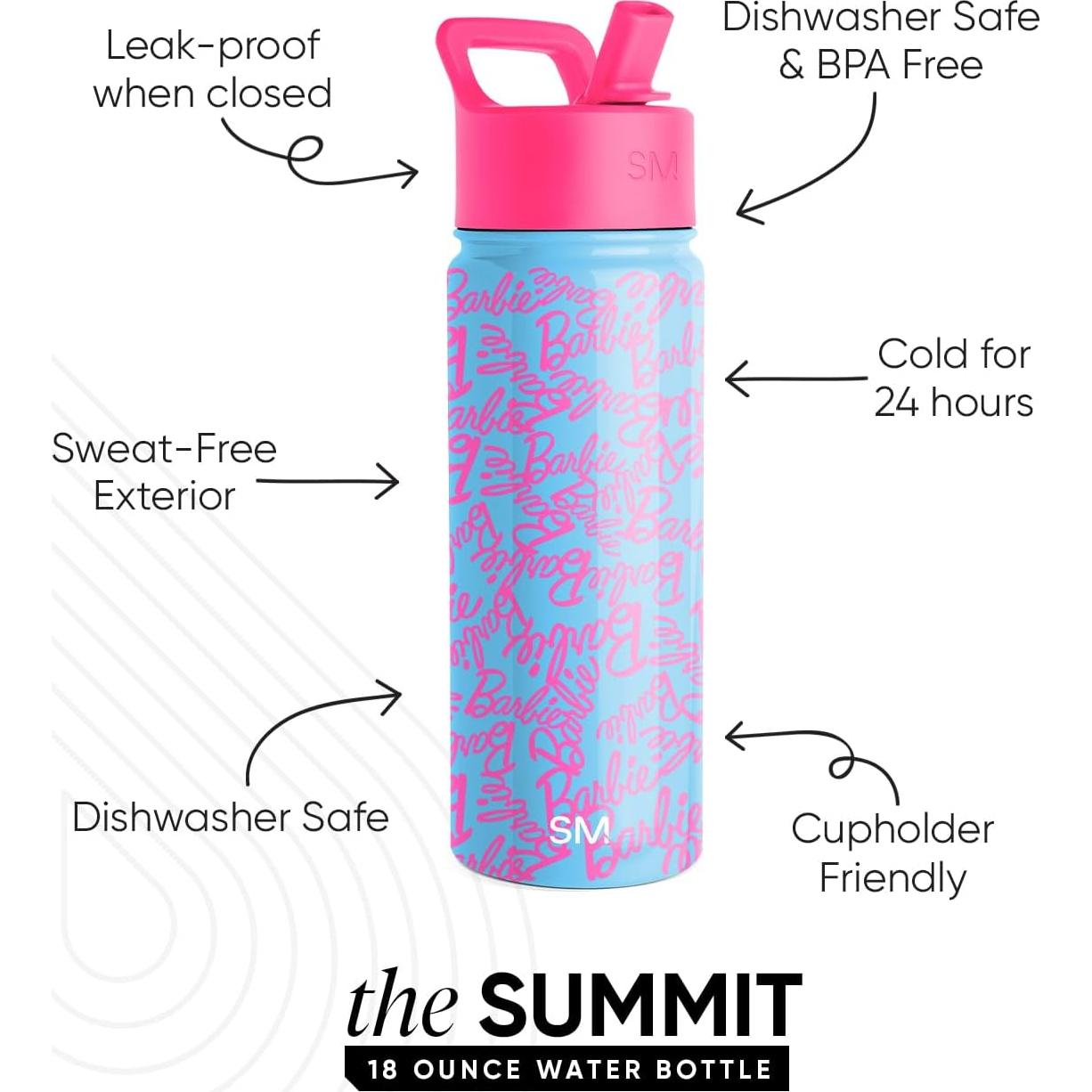 Botella de Agua Simple Modern Barbie 532ml Aislada con Popote