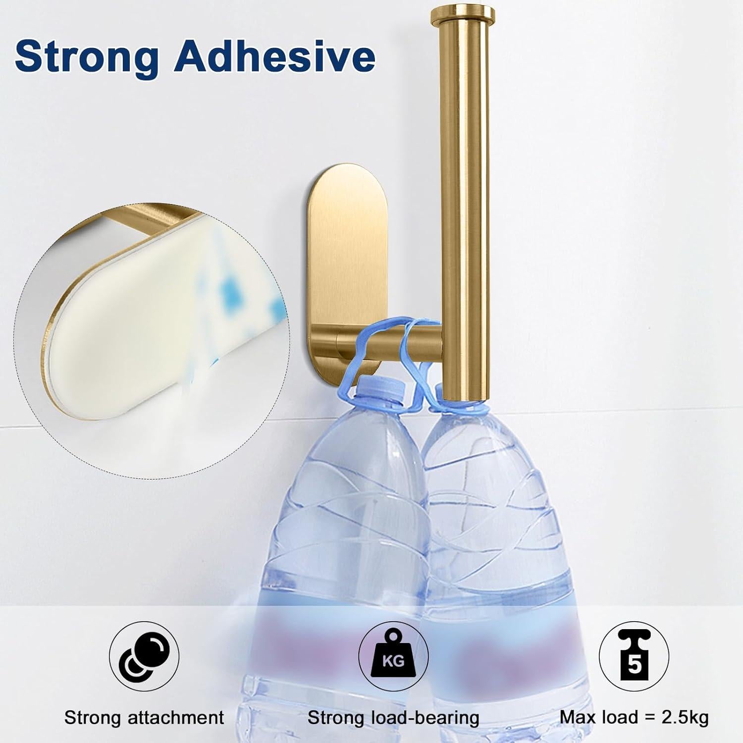 Soporte de Papel Higiénico NearMoon Autoadhesivo Acero Inoxidable