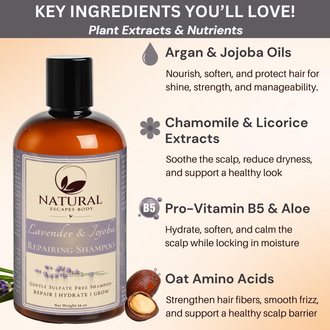 Champú Natural Escapes Lavanda y Jojoba 473ml Vegano