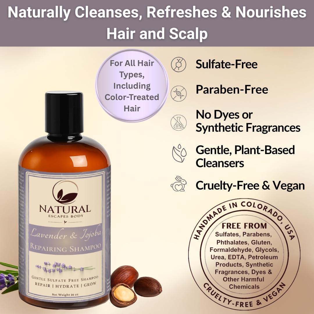 Champú Natural Escapes Lavanda y Jojoba 473ml Vegano