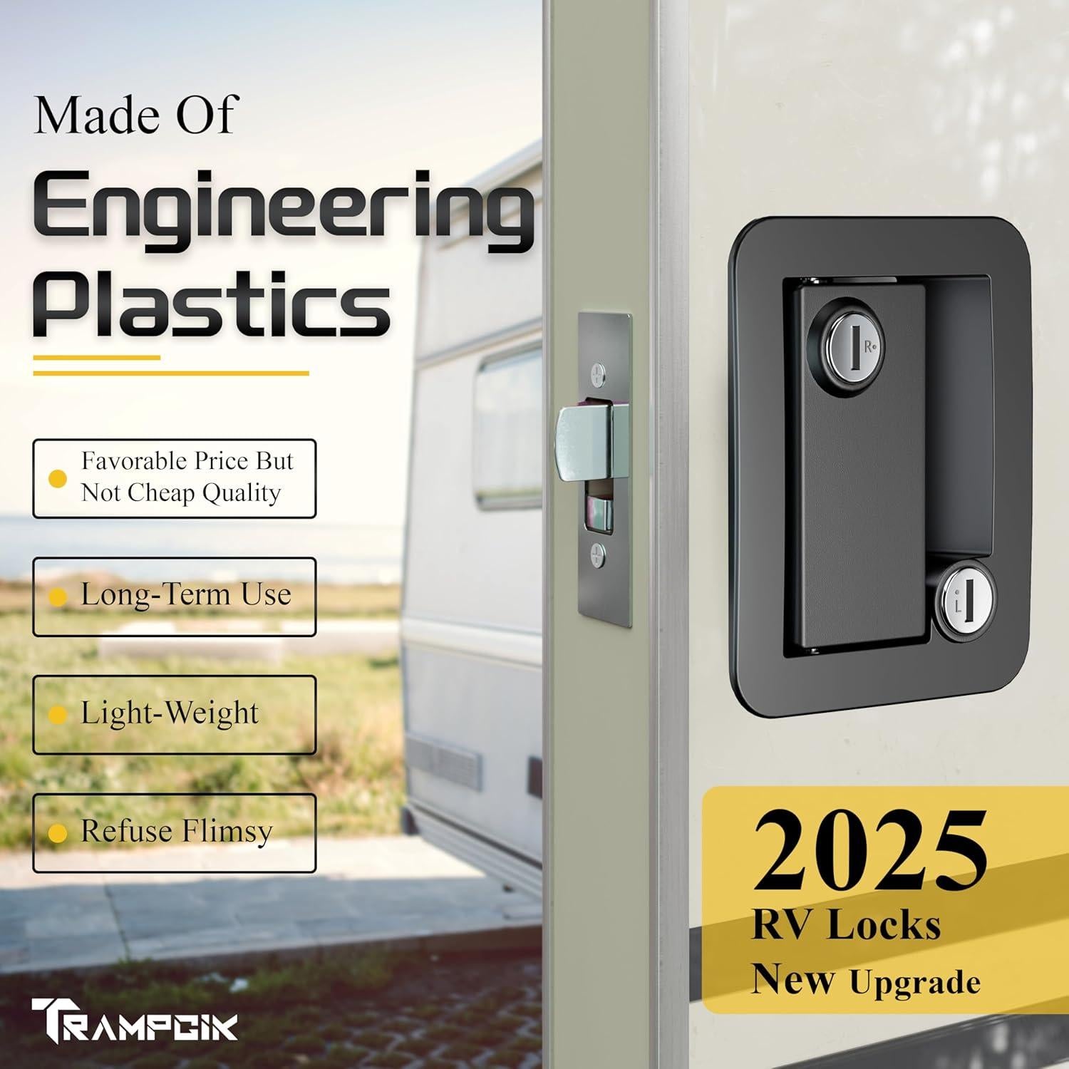 Cerradura de puerta camper TrampgiK de plástico 9.27x7.49cm