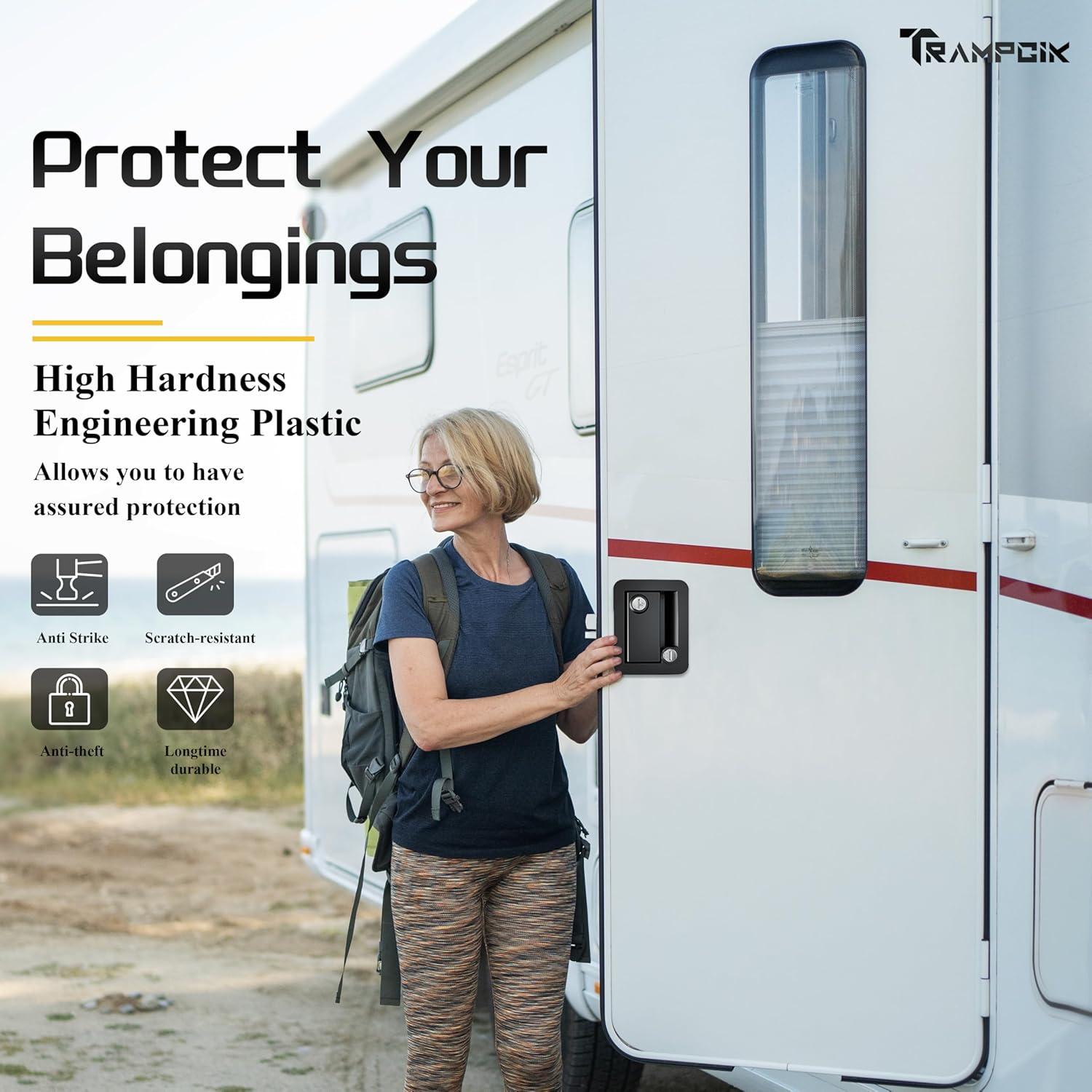 Cerradura de puerta camper TrampgiK de plástico 9.27x7.49cm