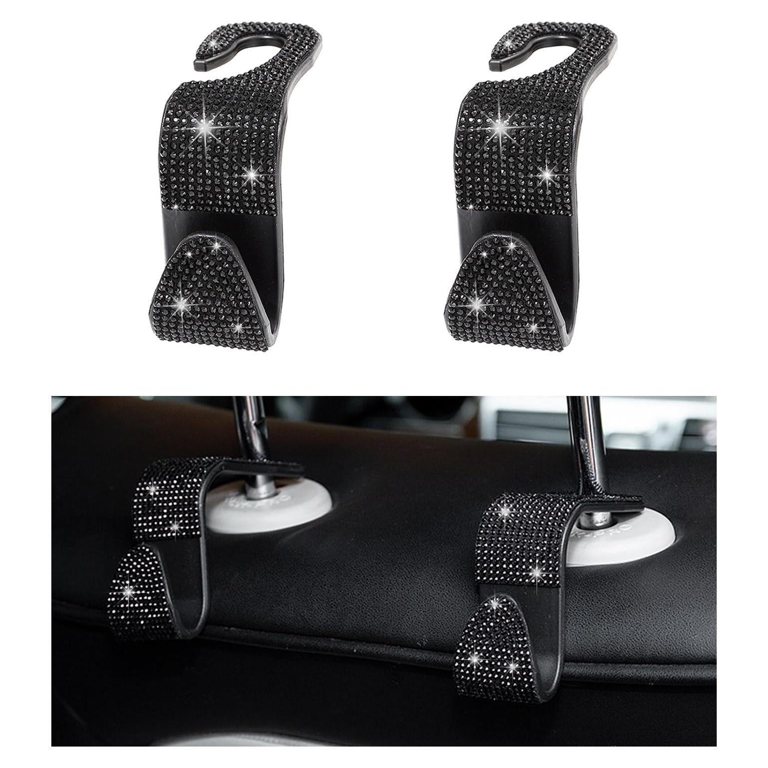 Ganchos para Reposacabezas de Coche Augeny 2 PCS Negro Brillantes