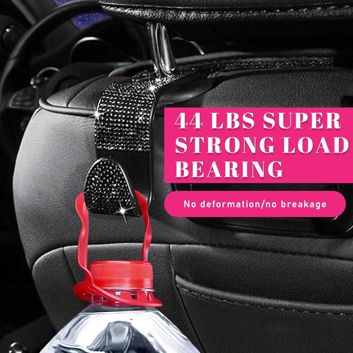 Ganchos para Reposacabezas de Coche Augeny 2 PCS Negro Brillantes