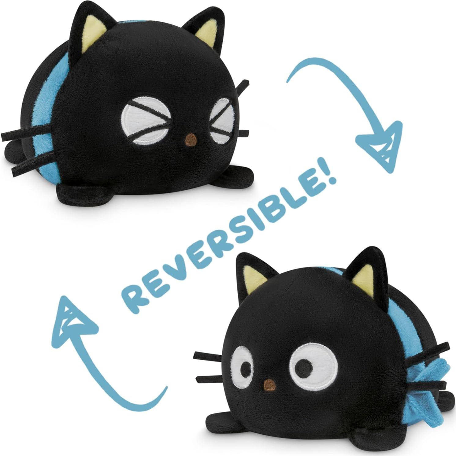 The Officially Licensed Original Sanrio Reversible Plushie - Chococat Plushie - Cute Sensory Fidget Stuffed Animals That Show Your Mood