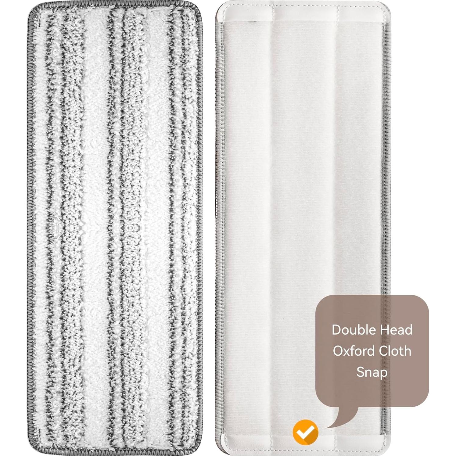 Paños de Mopa de Microfibra 33x12.4 cm Reemplazo Lavable 6 Pzas