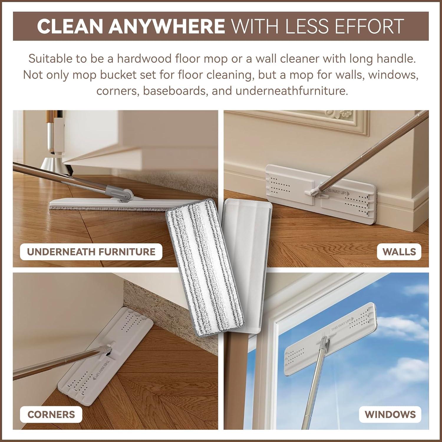 Paños de Mopa de Microfibra 33x12.4 cm Reemplazo Lavable 6 Pzas