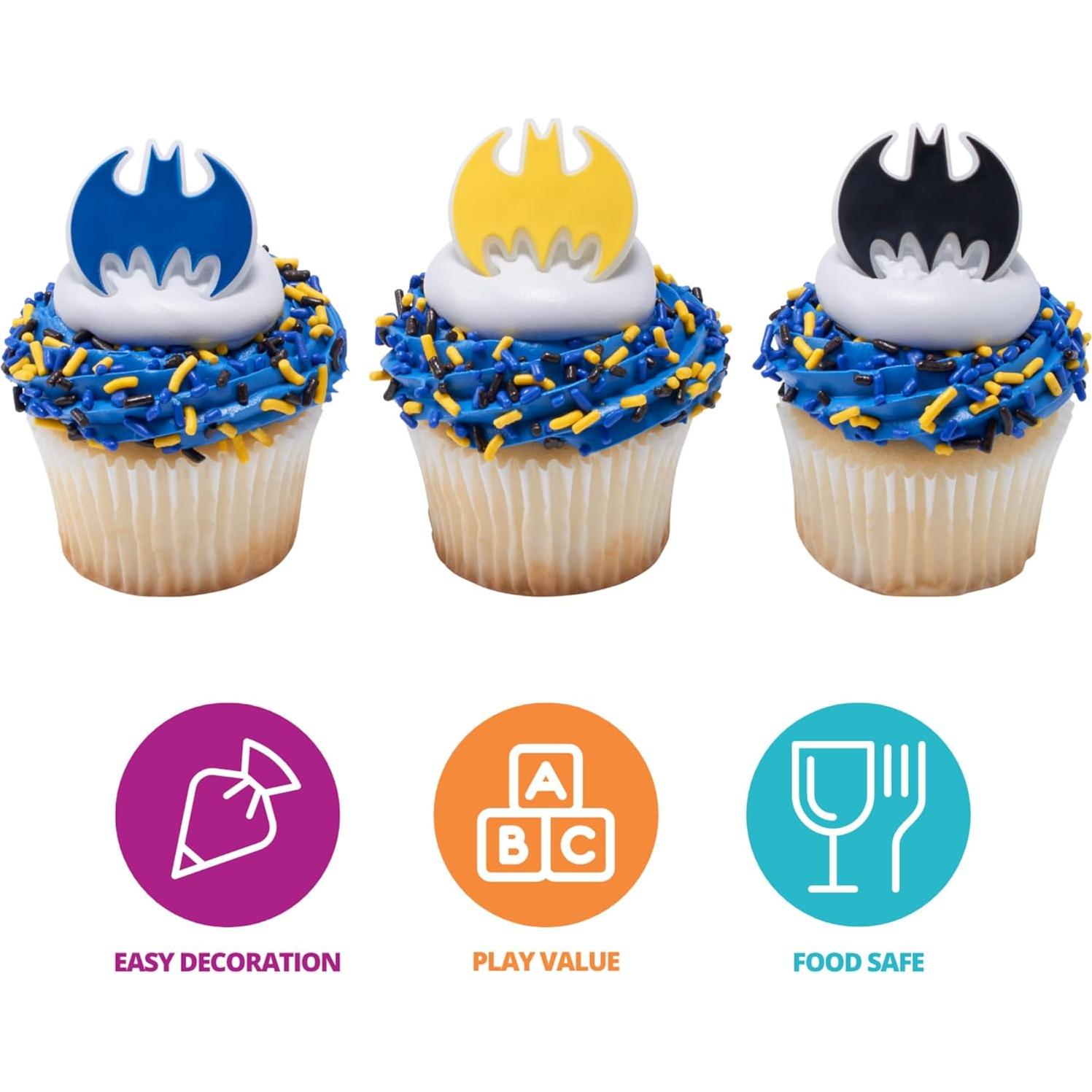 DecoPac Anillos Batman Caballero Oscuro - 24 Adornos