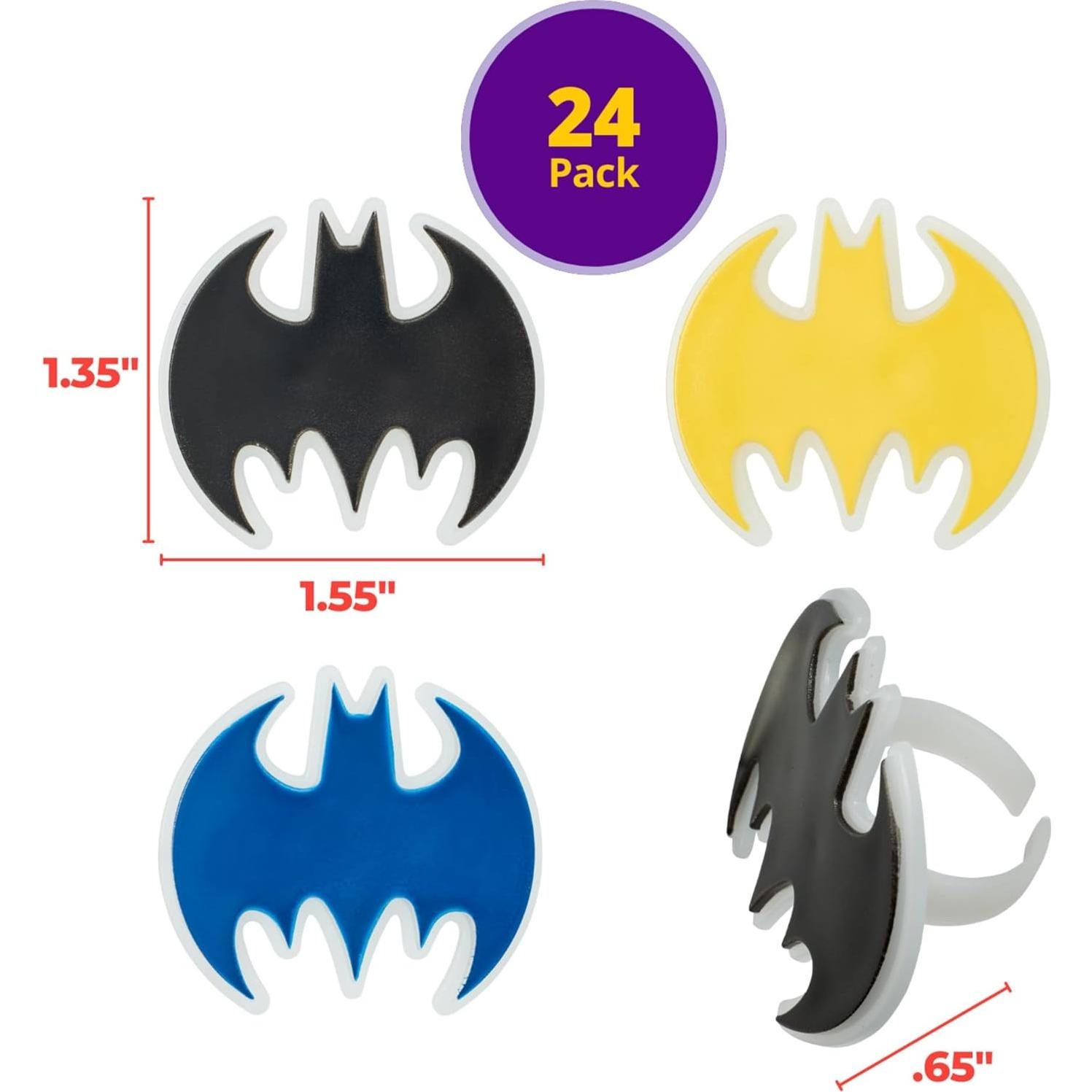 DecoPac Anillos Batman Caballero Oscuro - 24 Adornos