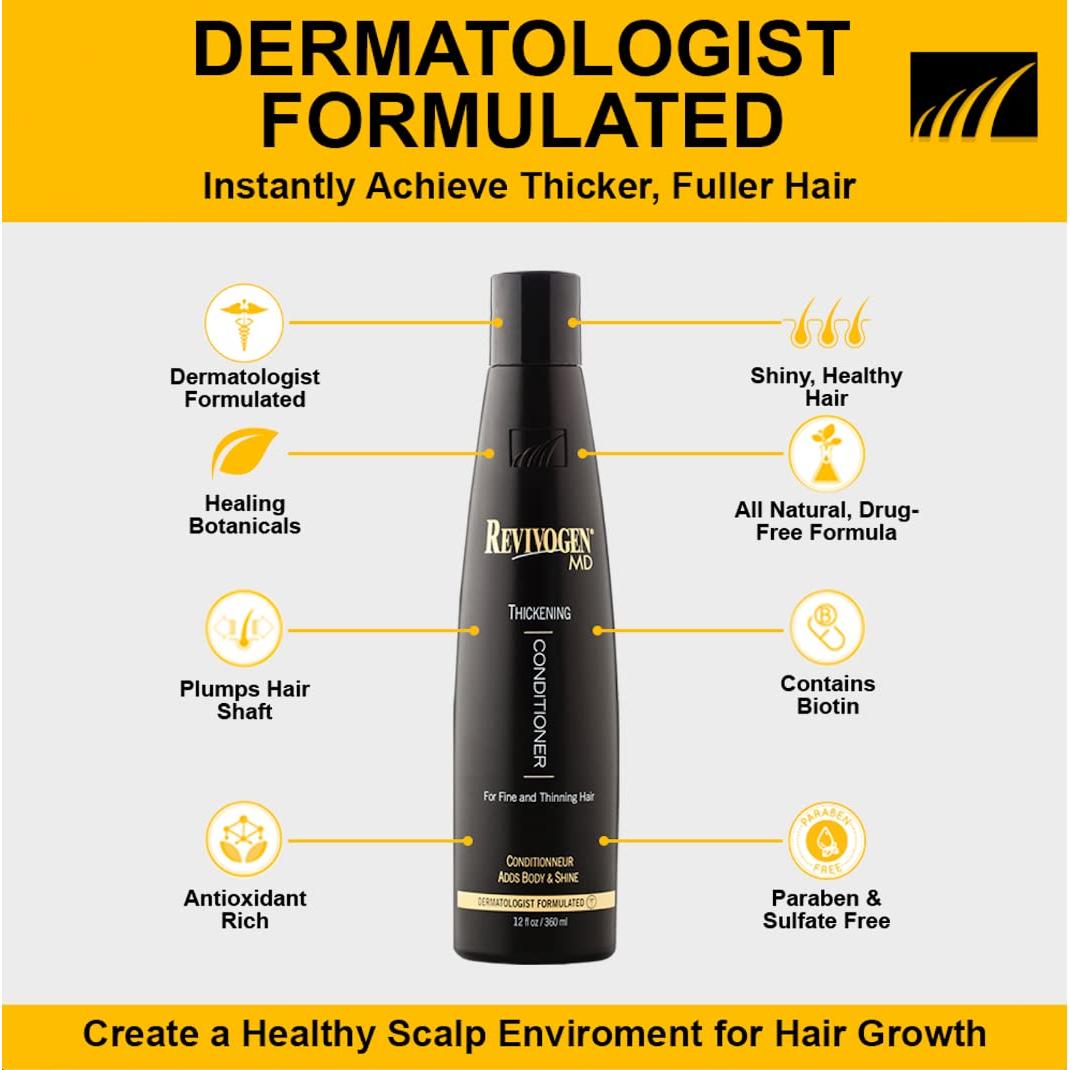 Acondicionador Engrosante Revivogen MD 354 ml para Cabello Fino