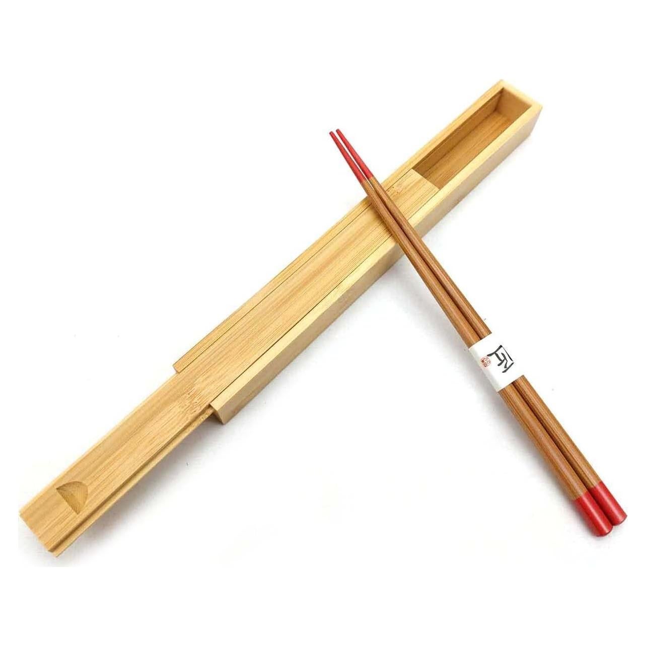 Palillos de Bambú Portátiles JapanBargain 2214 con Estuche 24.77 cm