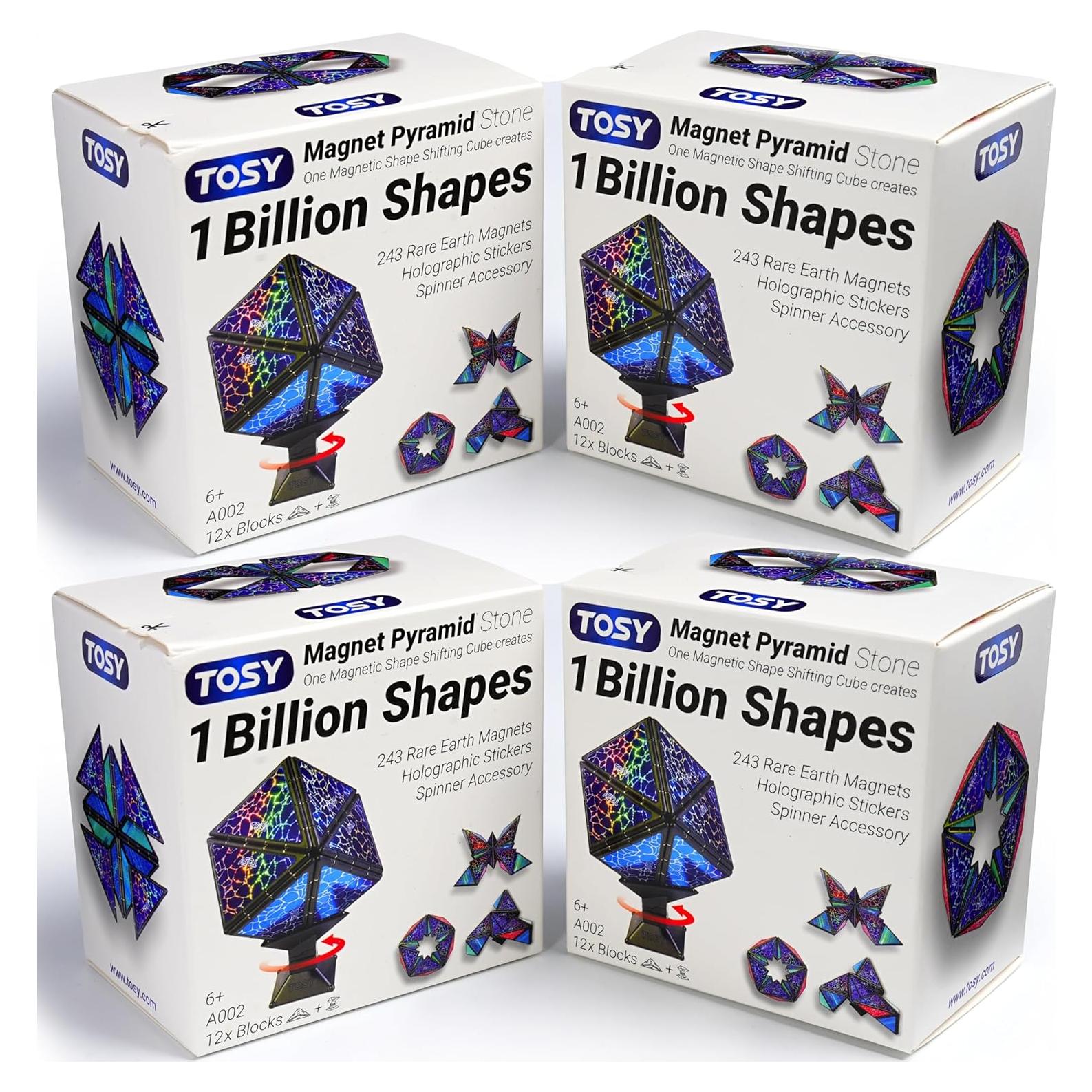 TOSY Magnet Pyramid - Juguete Magnético 4 Piezas Creativo