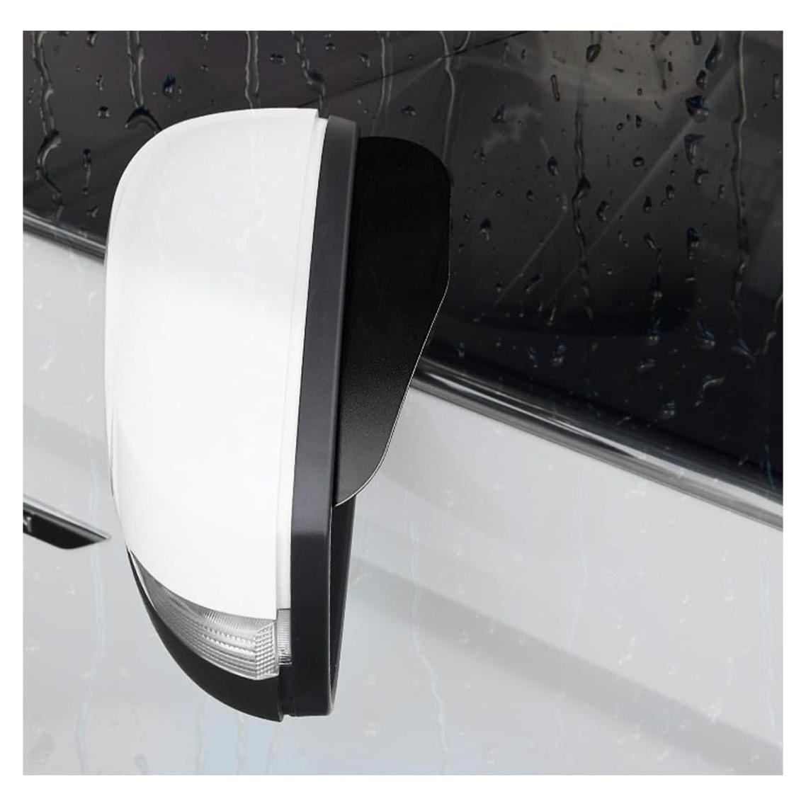 2 PCS Visera de Lluvia Espejo Ceja Wevdn PVC Negro