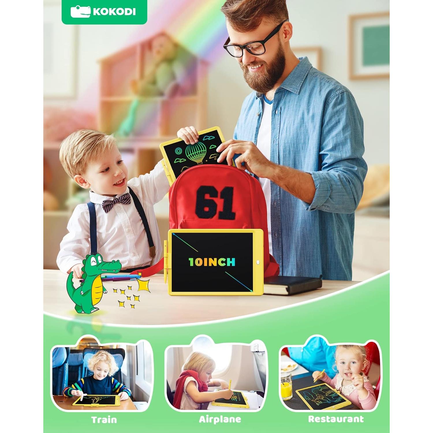 KOKODI Tableta de Escritura LCD 10" Colorida para Niños