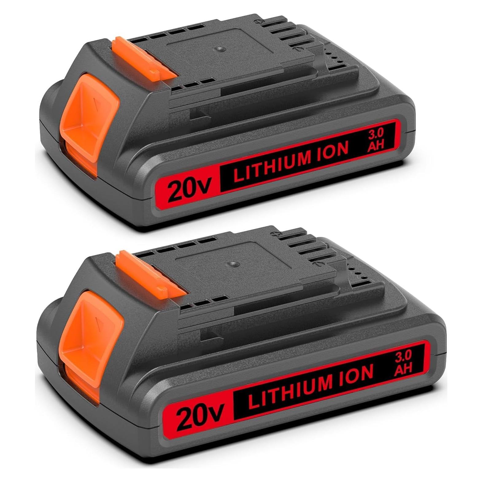 Paquete de 2 Baterías 3.0Ah 20V Litio Black & Decker