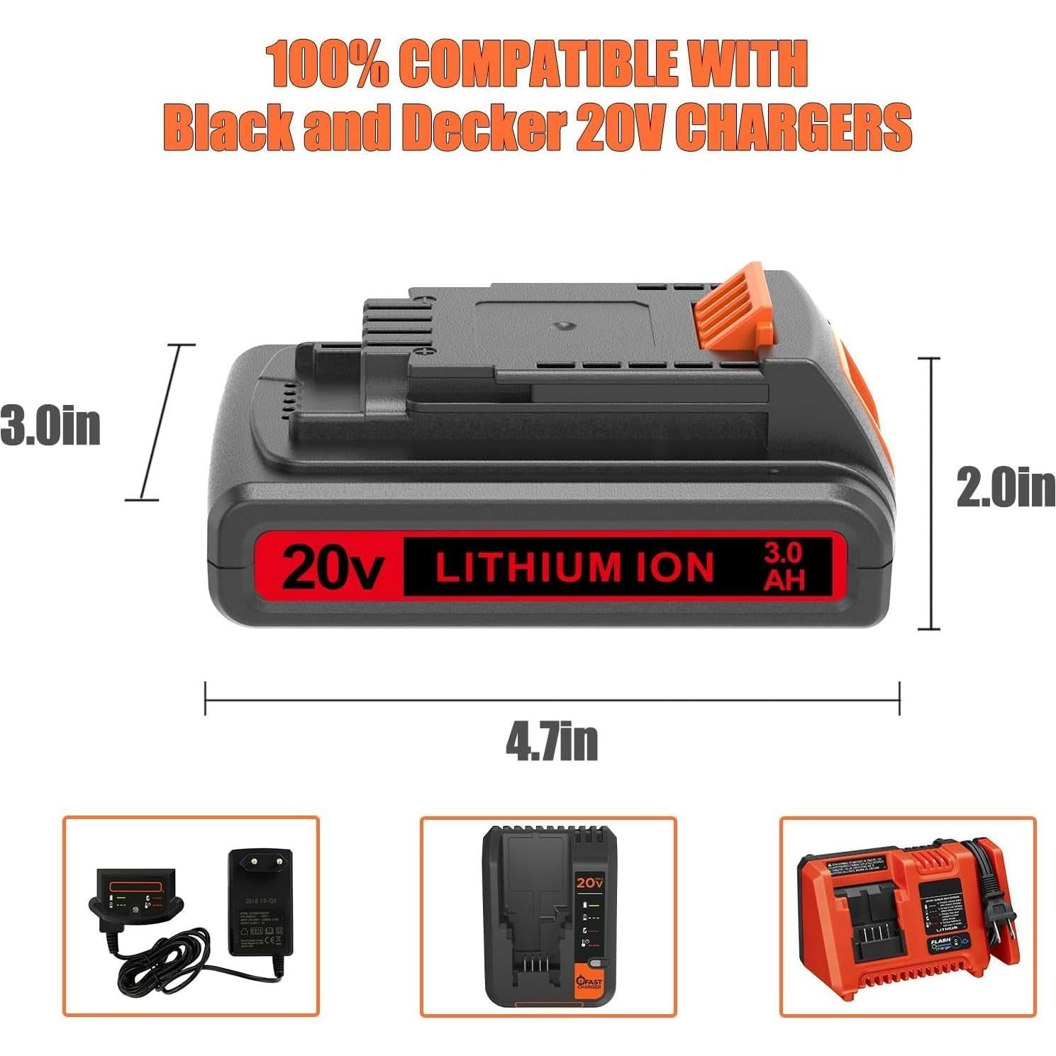 Paquete de 2 Baterías 3.0Ah 20V Litio Black & Decker