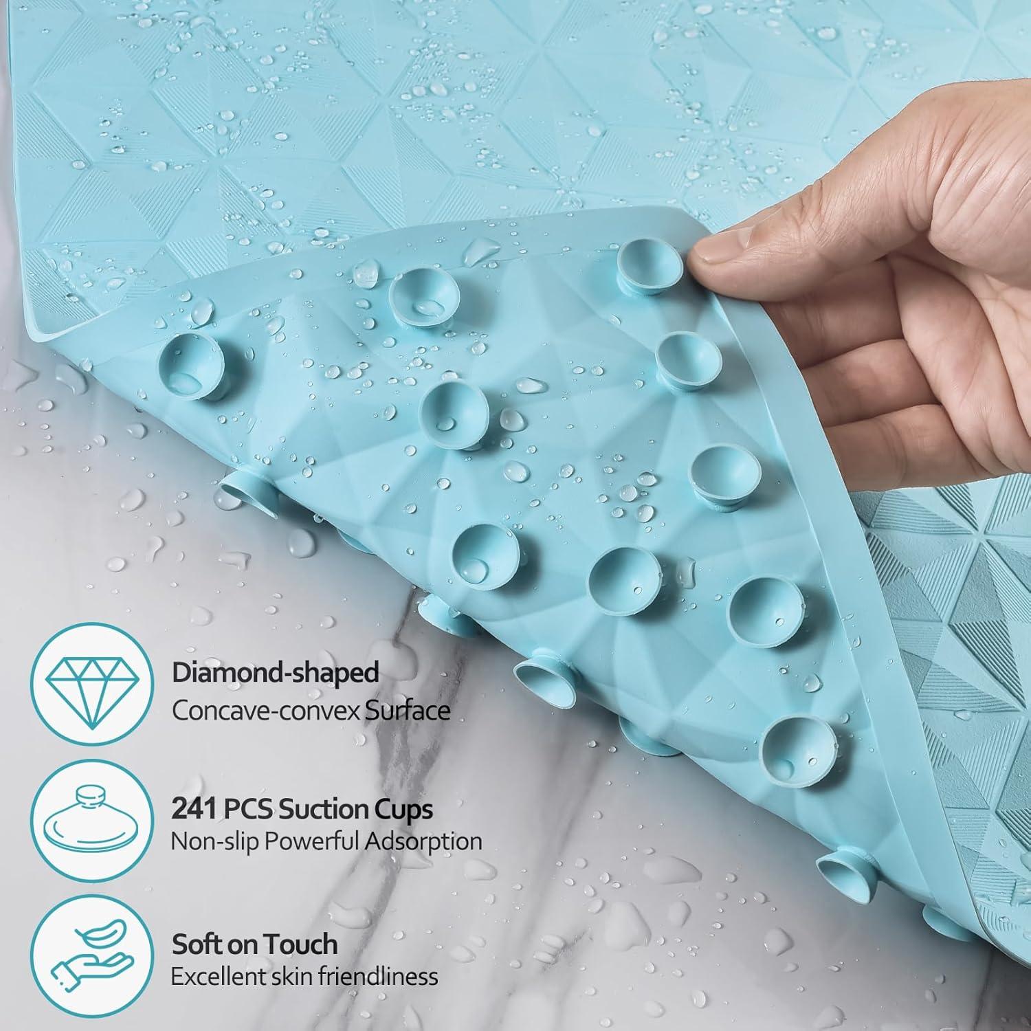 Alfombra de Baño Antideslizante OLUFIA 71.1x40.6cm Azul