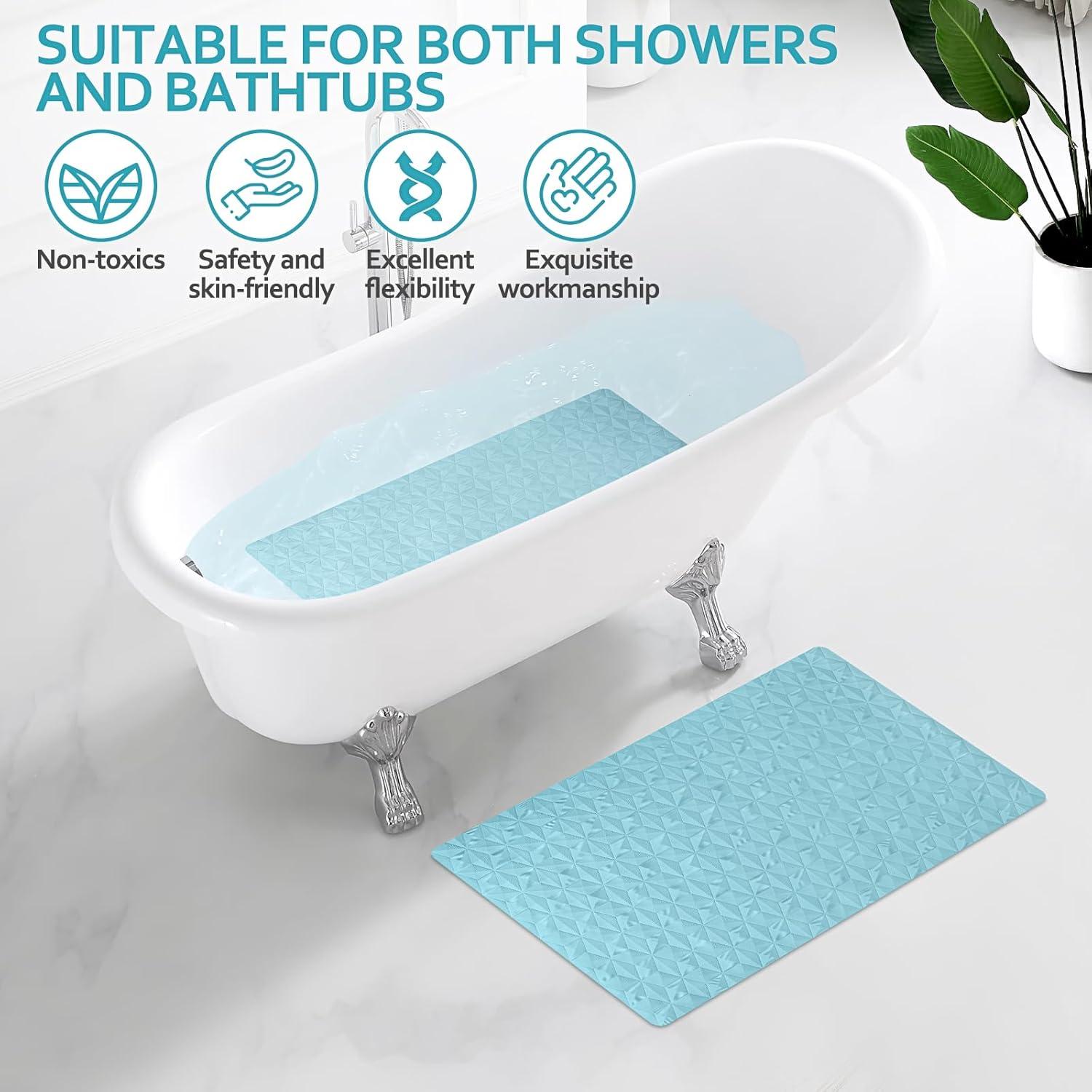 Alfombra de Baño Antideslizante OLUFIA 71.1x40.6cm Azul