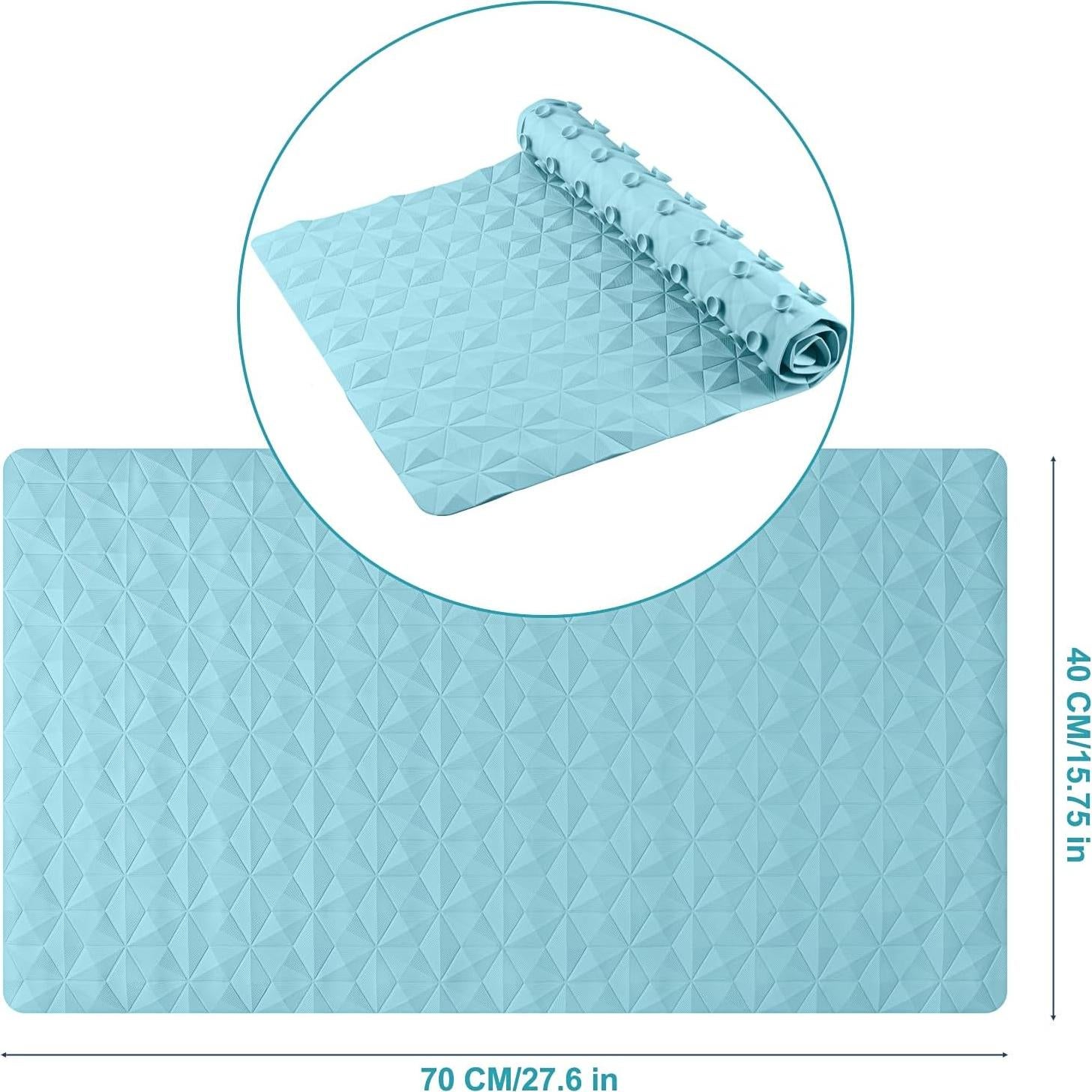 Alfombra de Baño Antideslizante OLUFIA 71.1x40.6cm Azul